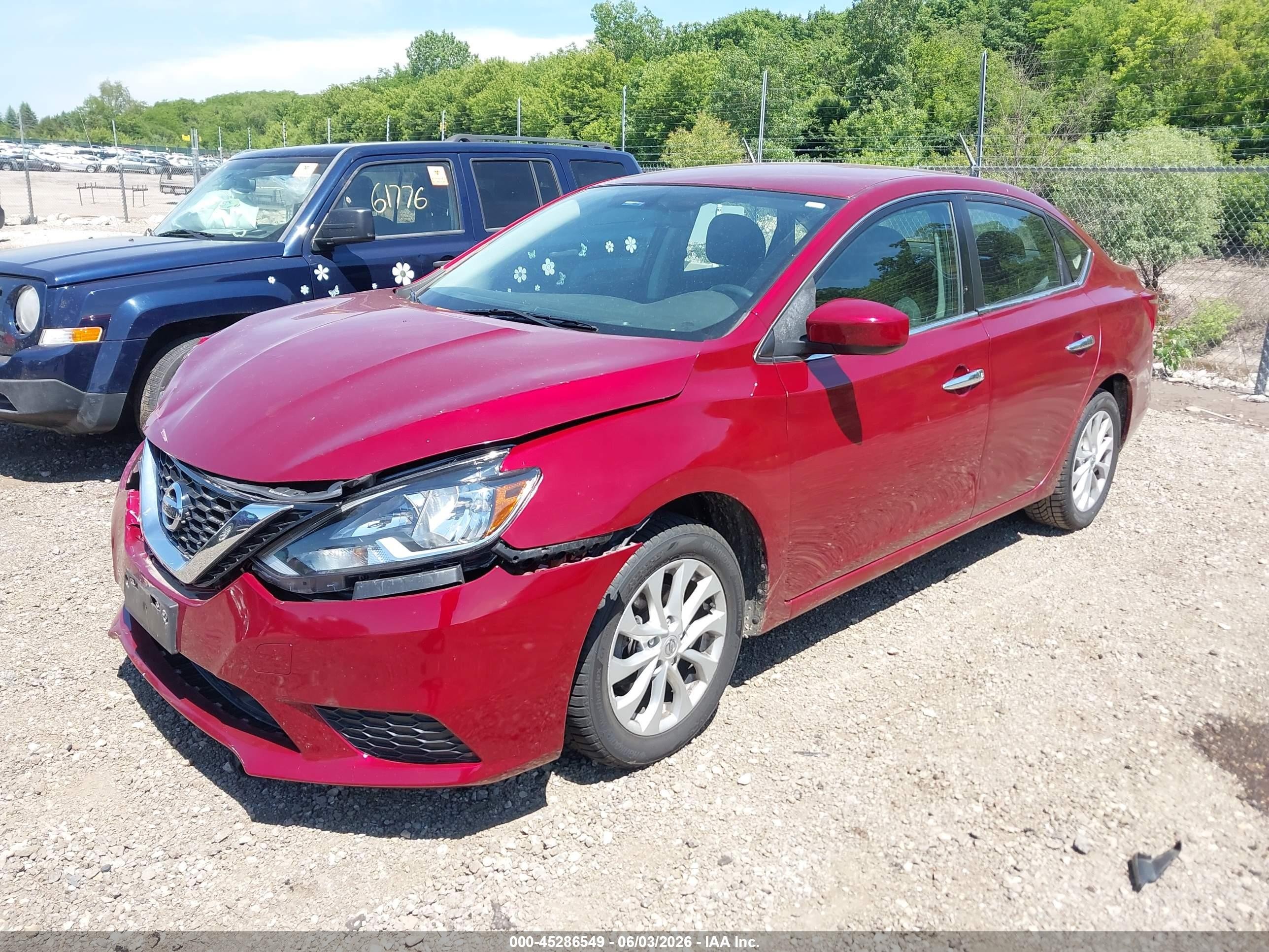 2019 Nissan Sentra Sv Красный vin: 3N1AB7AP3KY294475