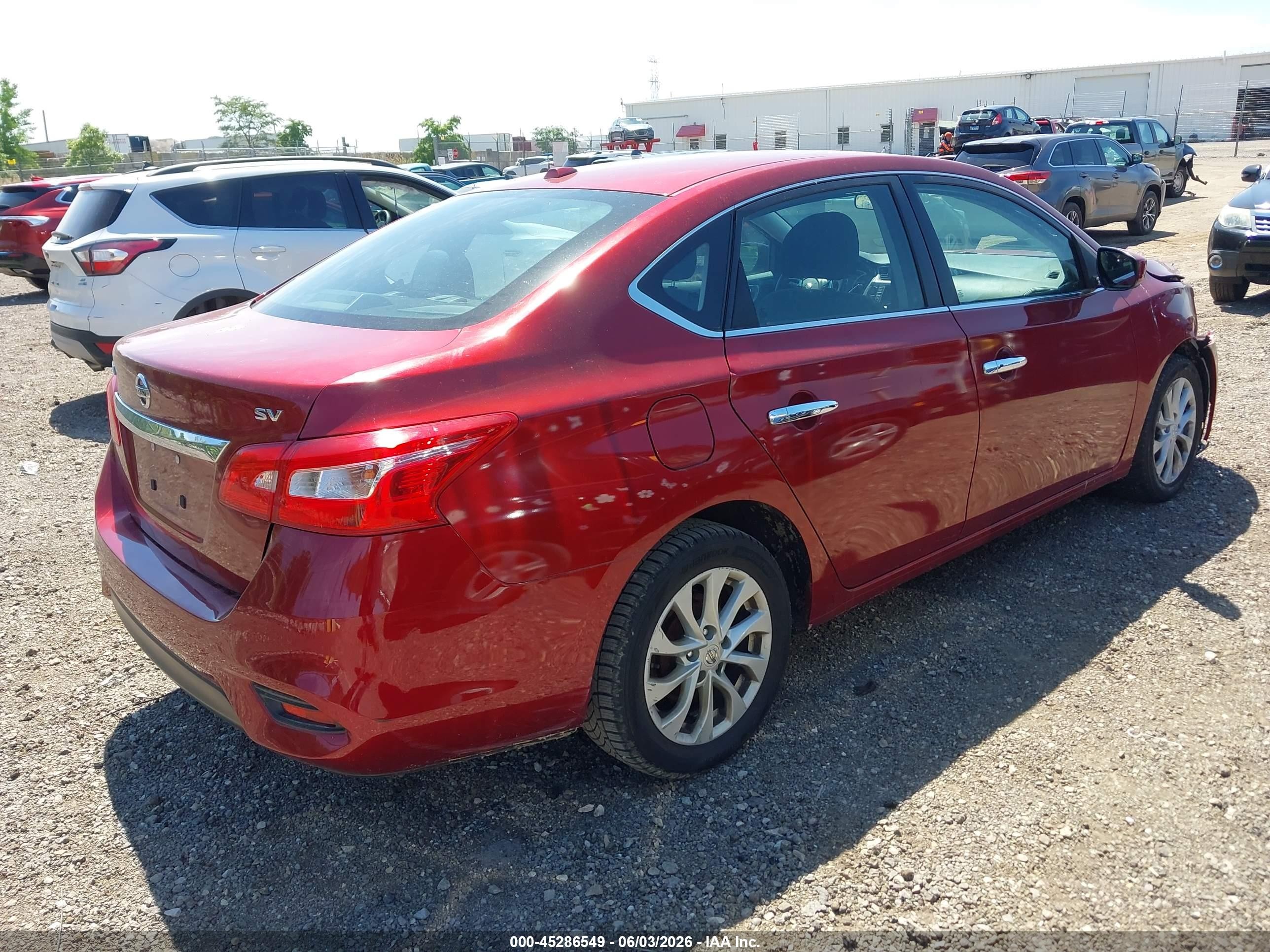 2019 Nissan Sentra Sv Красный vin: 3N1AB7AP3KY294475