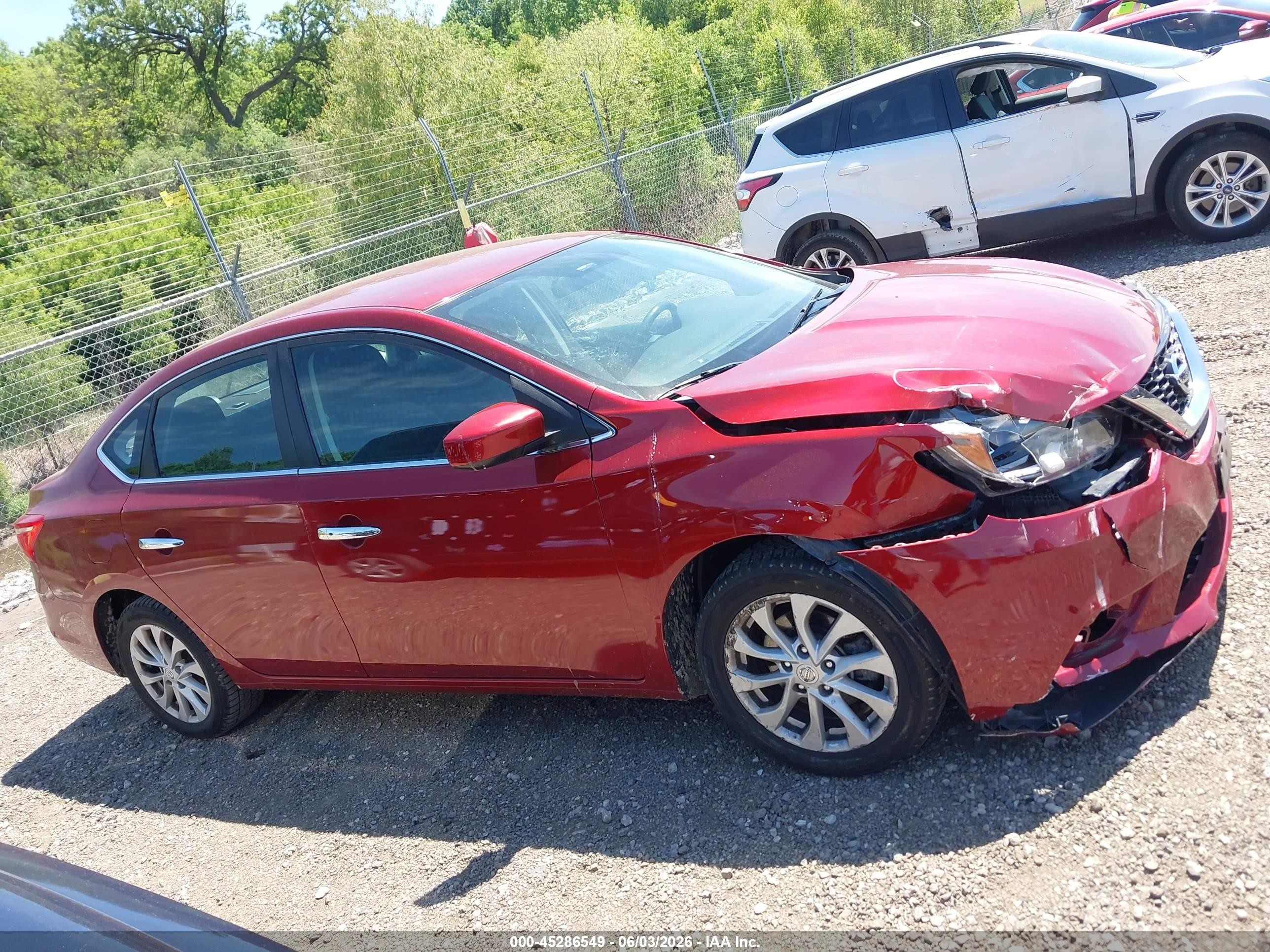 2019 Nissan Sentra Sv Красный vin: 3N1AB7AP3KY294475