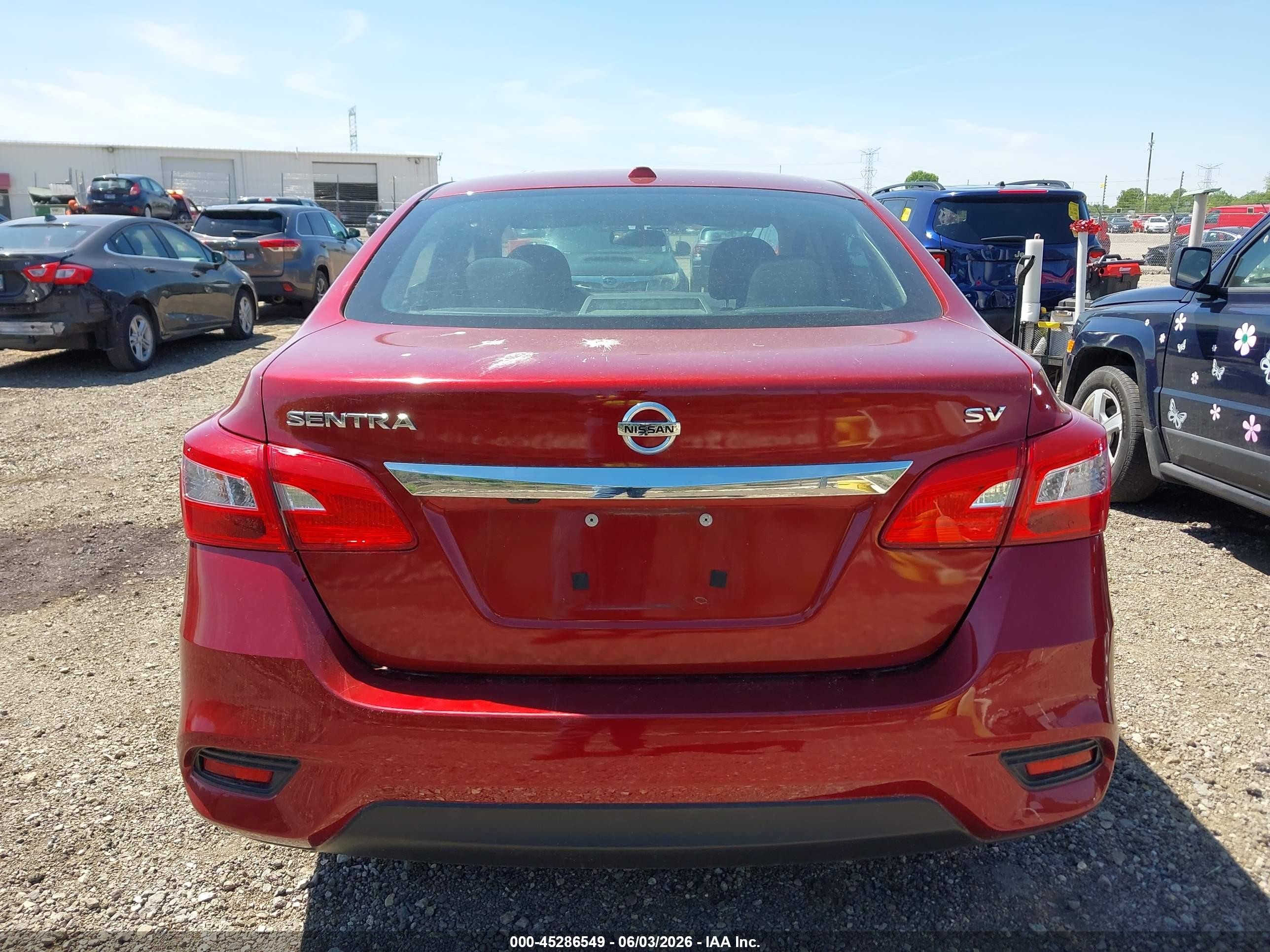 2019 Nissan Sentra Sv Красный vin: 3N1AB7AP3KY294475