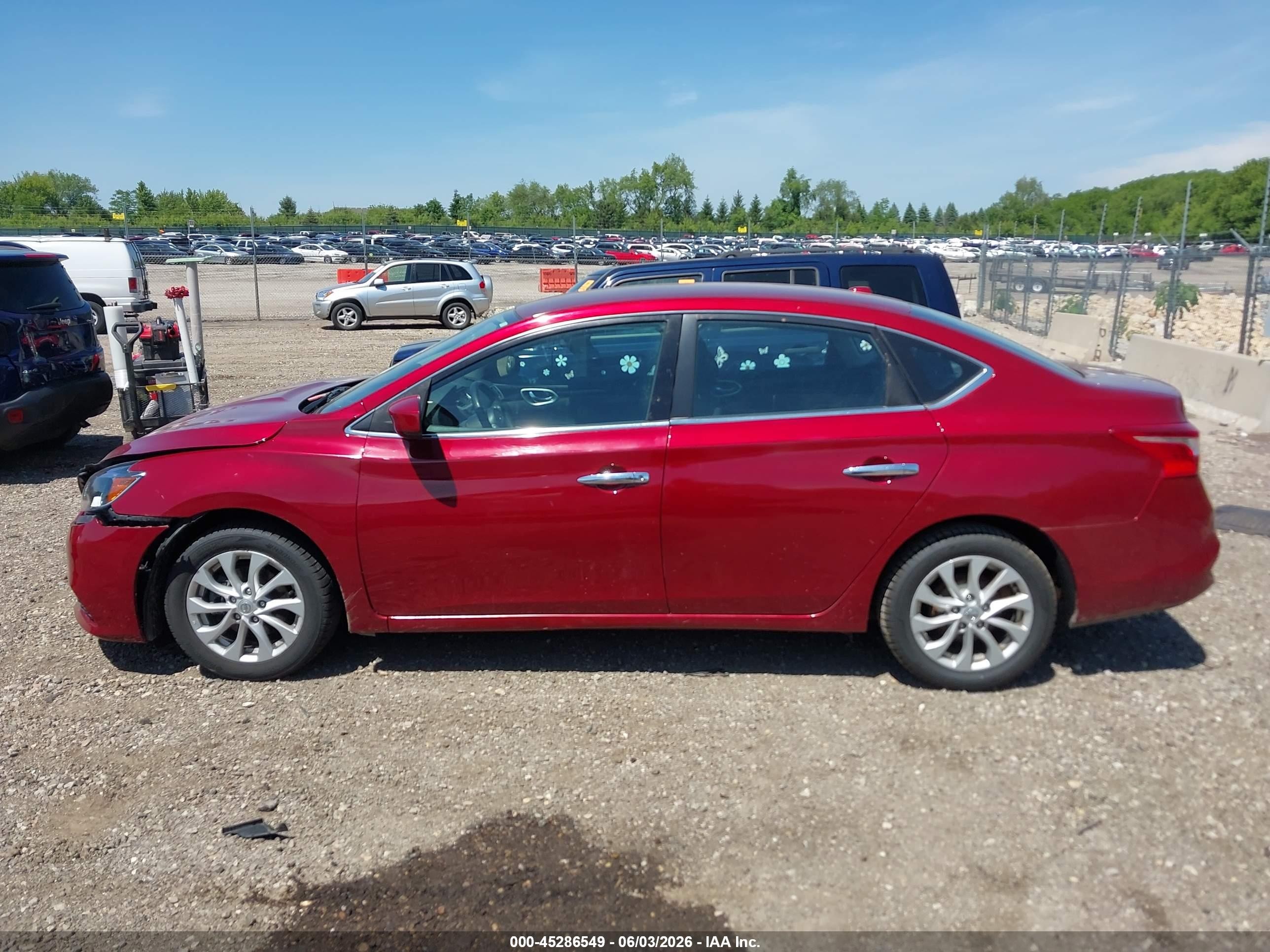 2019 Nissan Sentra Sv Красный vin: 3N1AB7AP3KY294475
