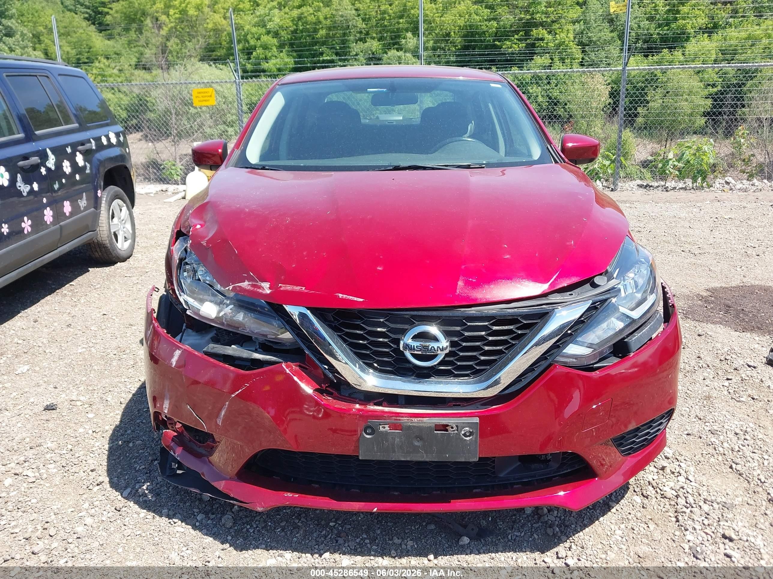 2019 Nissan Sentra Sv Красный vin: 3N1AB7AP3KY294475