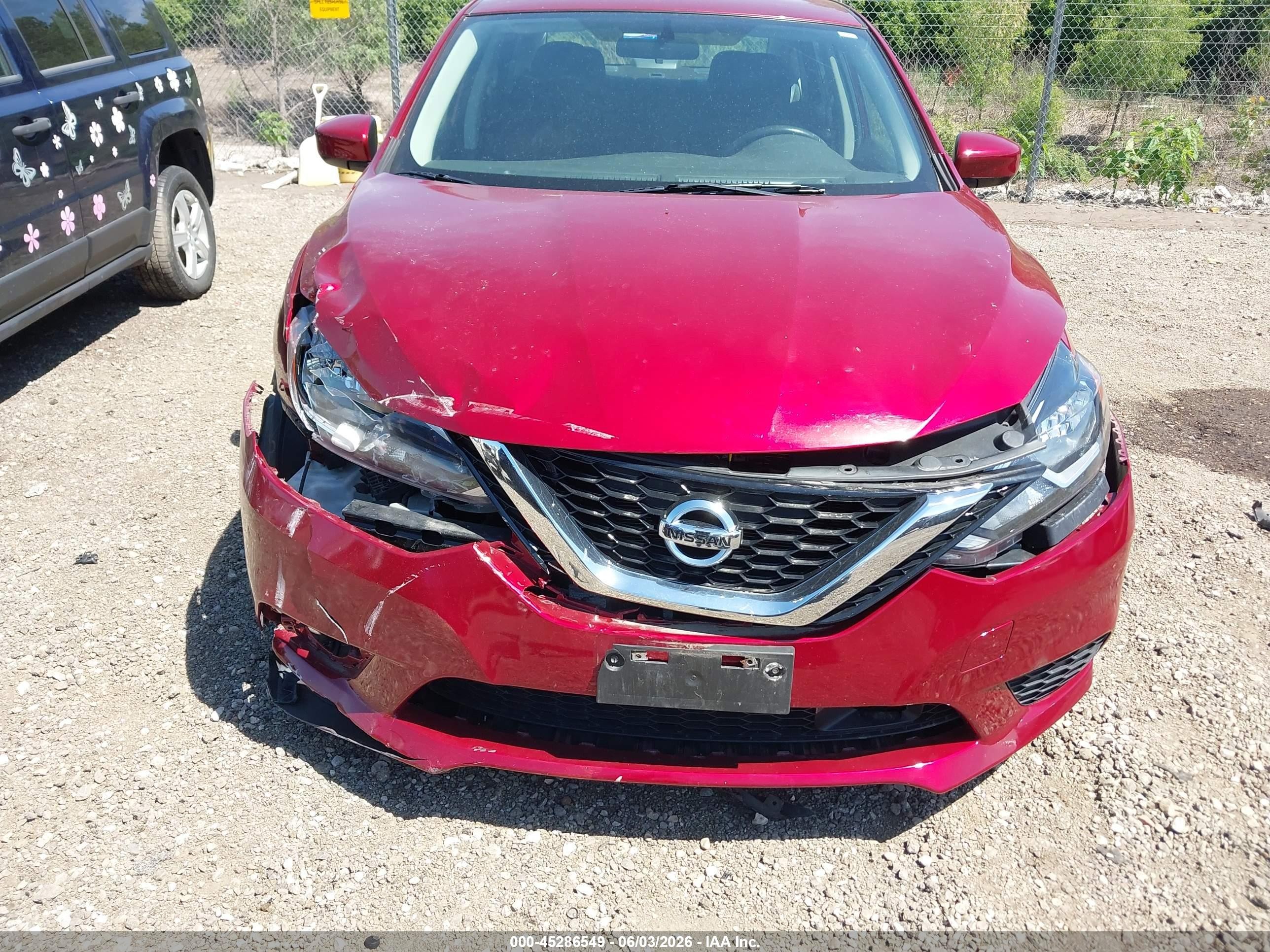 2019 Nissan Sentra Sv Красный vin: 3N1AB7AP3KY294475