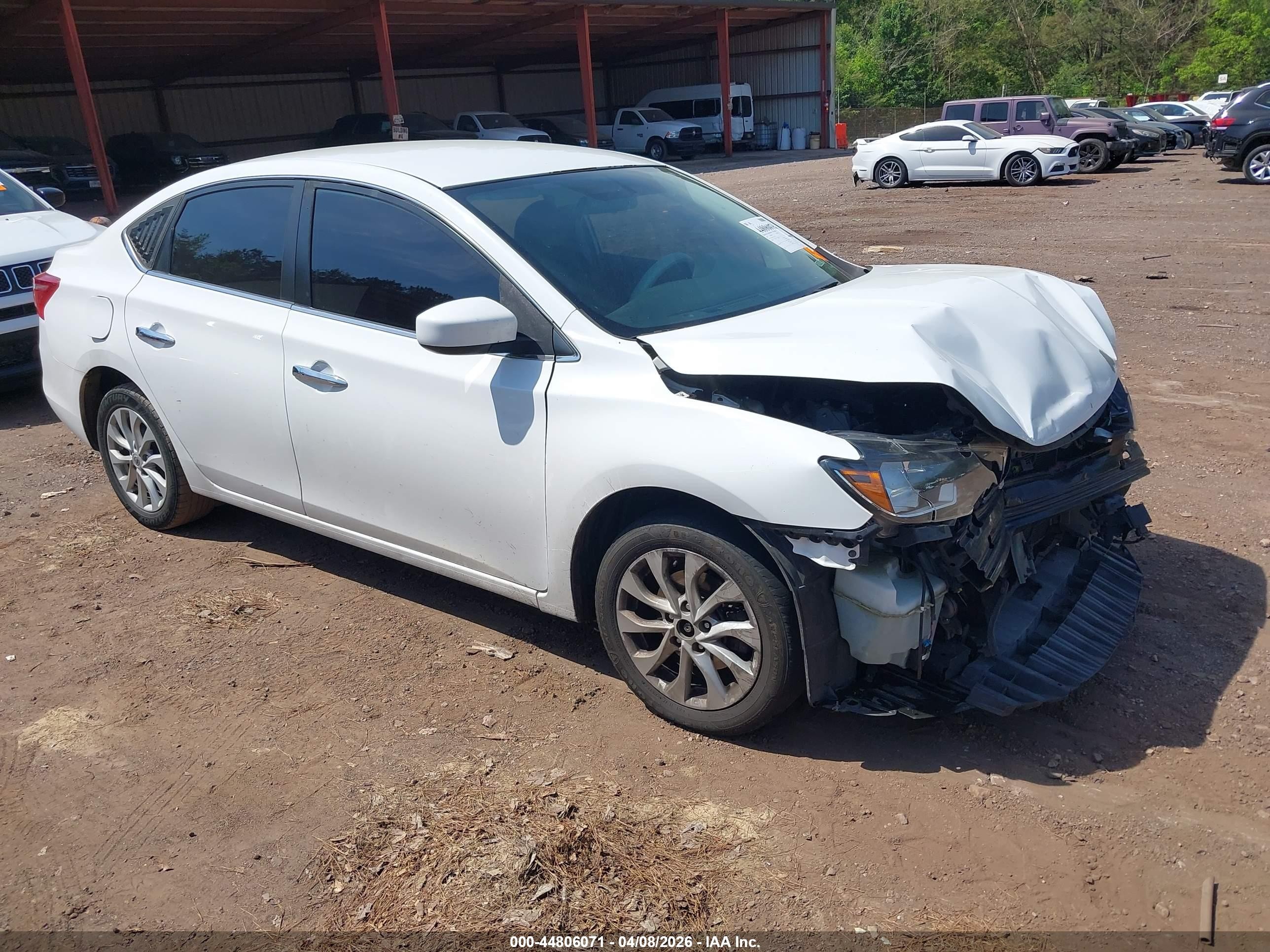 2019 Nissan Sentra Sv Белый vin: 3N1AB7AP3KY322520