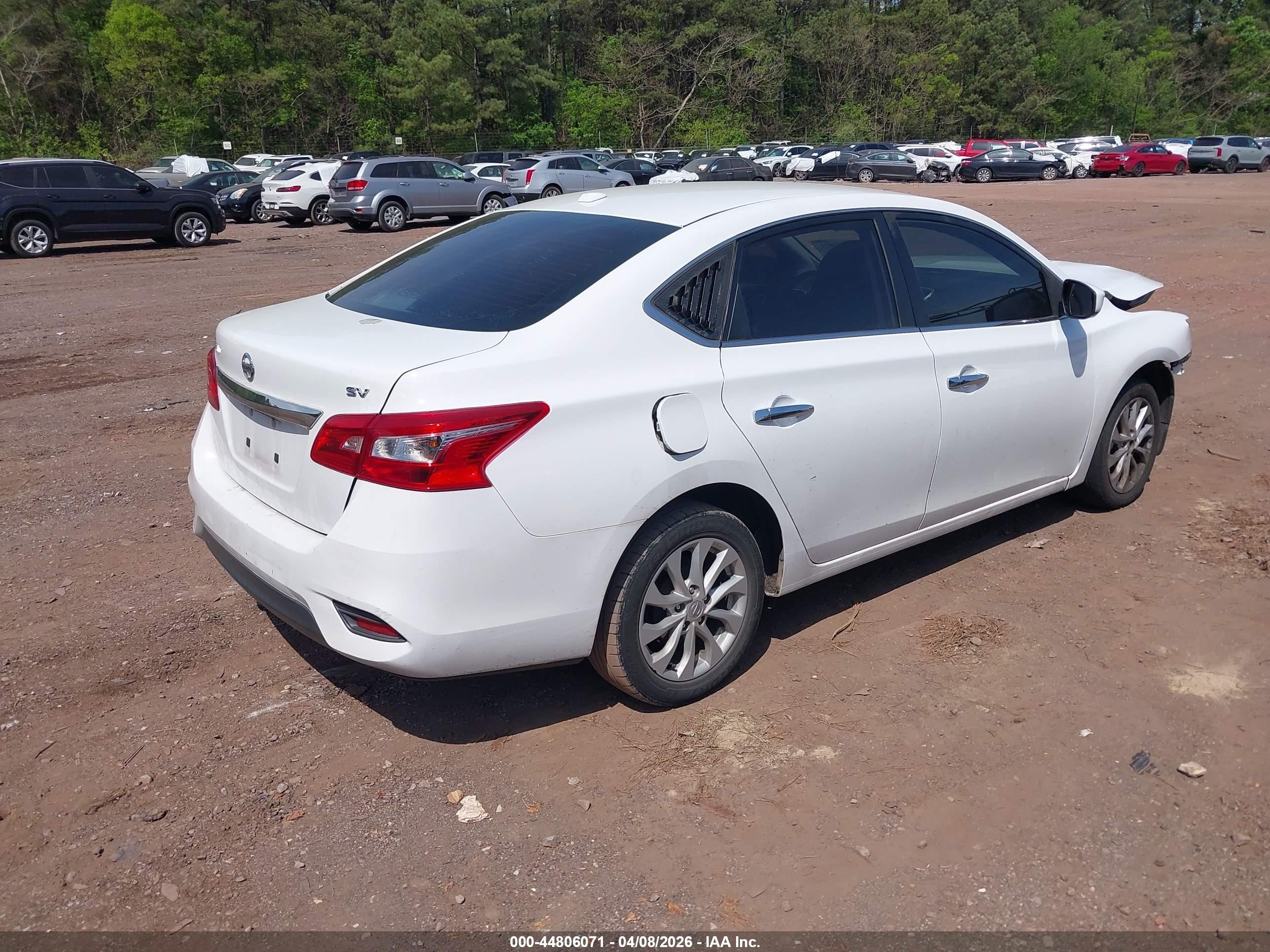 2019 Nissan Sentra Sv Белый vin: 3N1AB7AP3KY322520