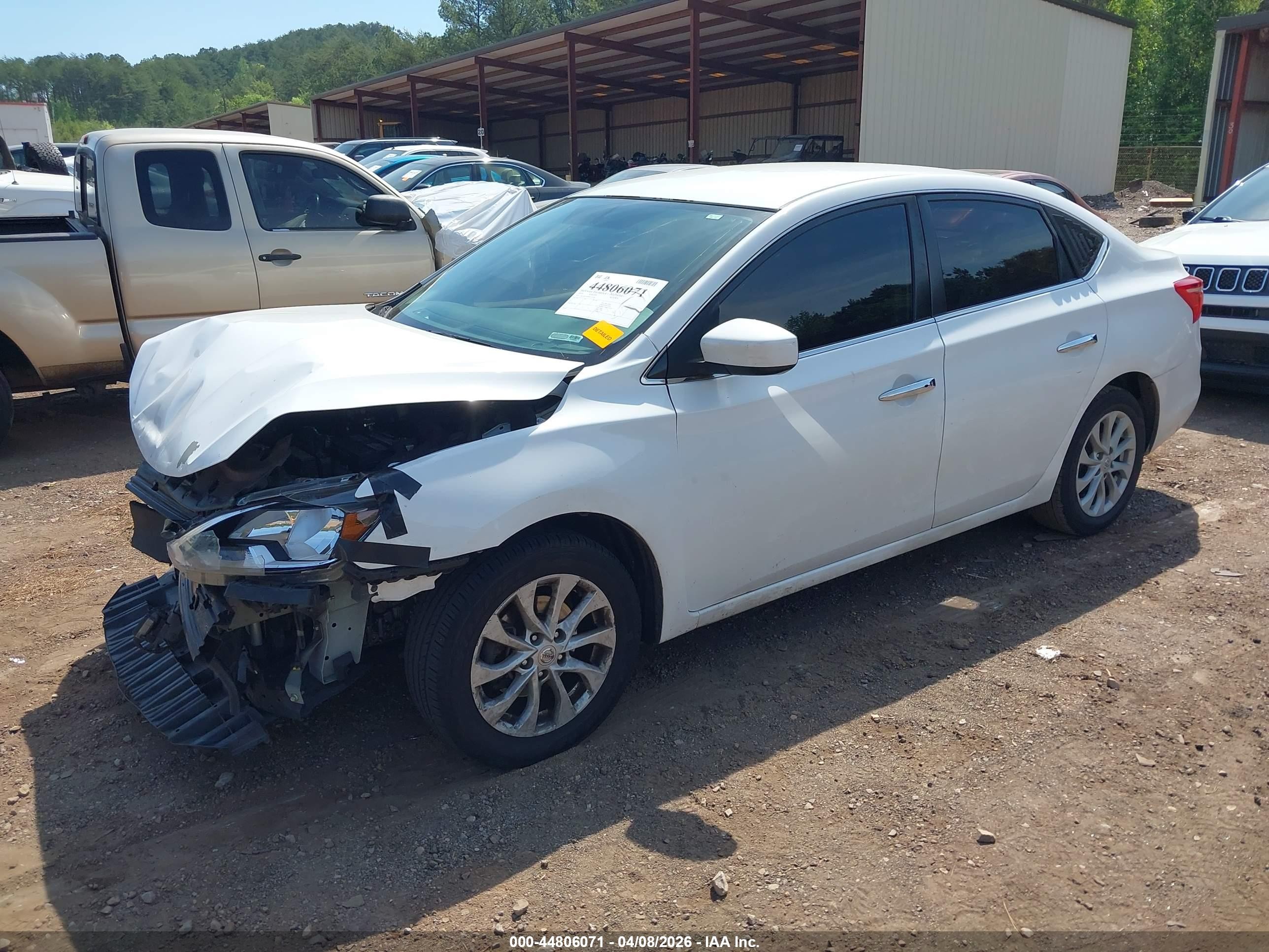 2019 Nissan Sentra Sv Белый vin: 3N1AB7AP3KY322520