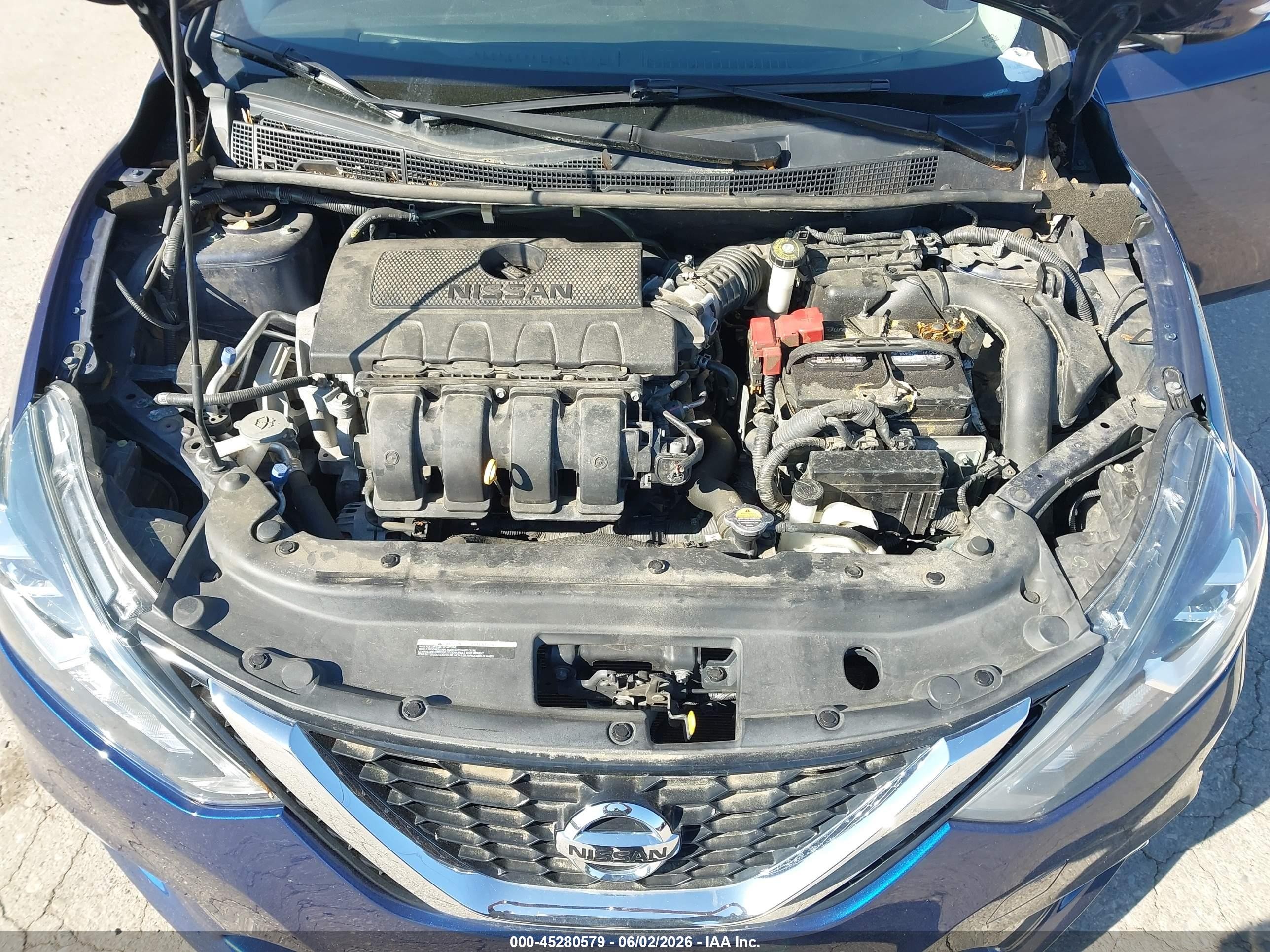 2019 Nissan Sentra Sr Синий vin: 3N1AB7AP3KY333615