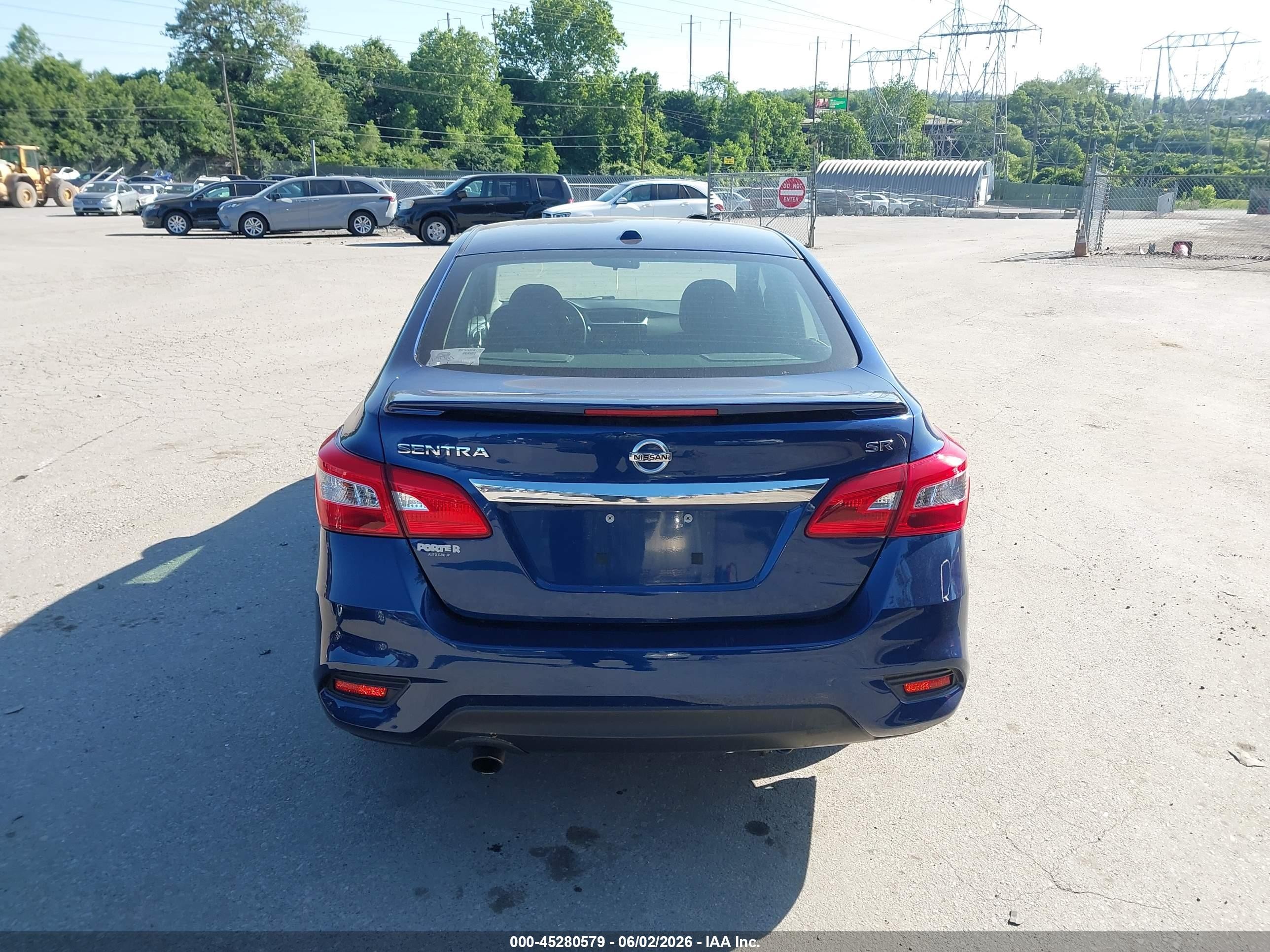 2019 Nissan Sentra Sr Синий vin: 3N1AB7AP3KY333615