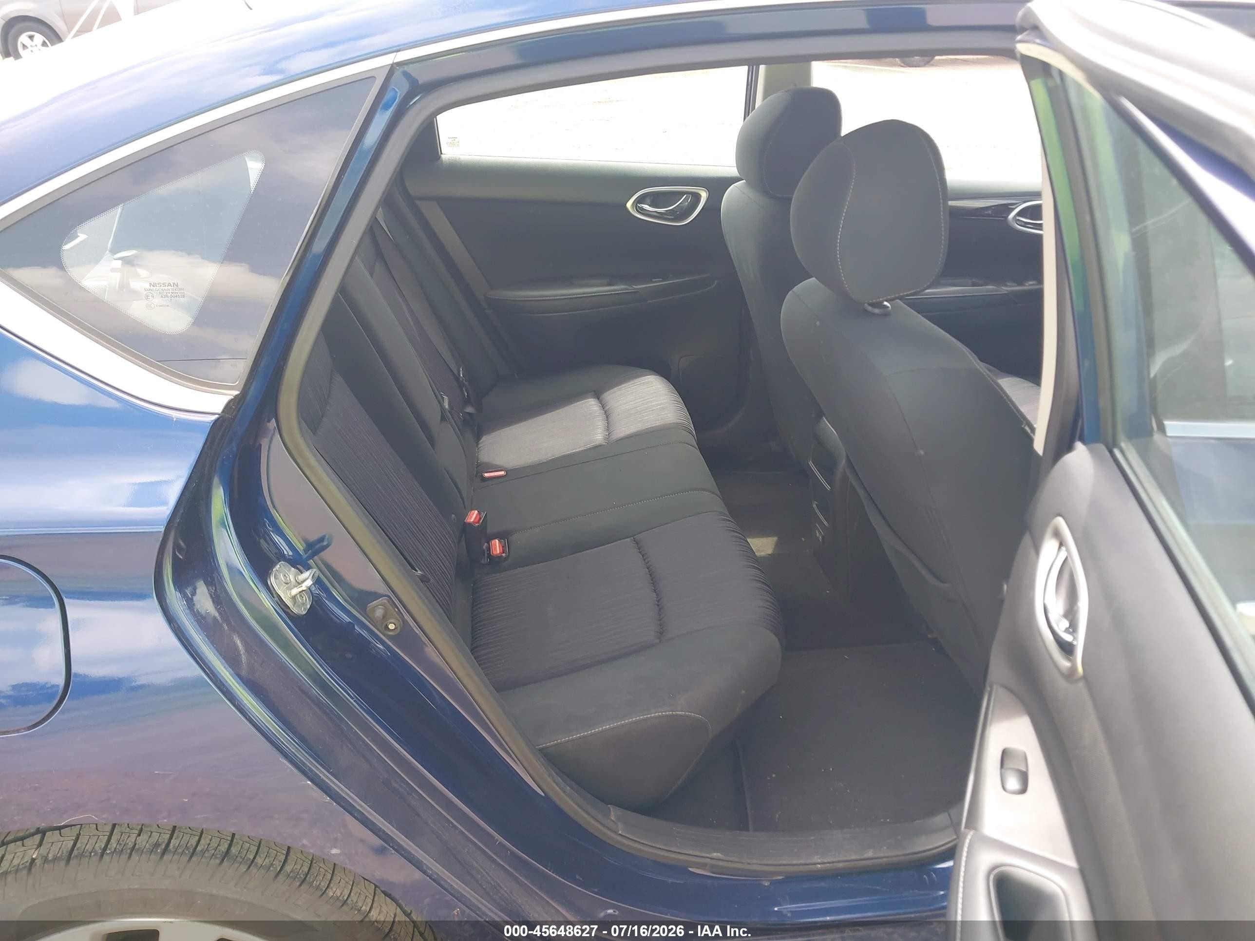 2019 Nissan Sentra Sv Синий vin: 3N1AB7AP3KY345487