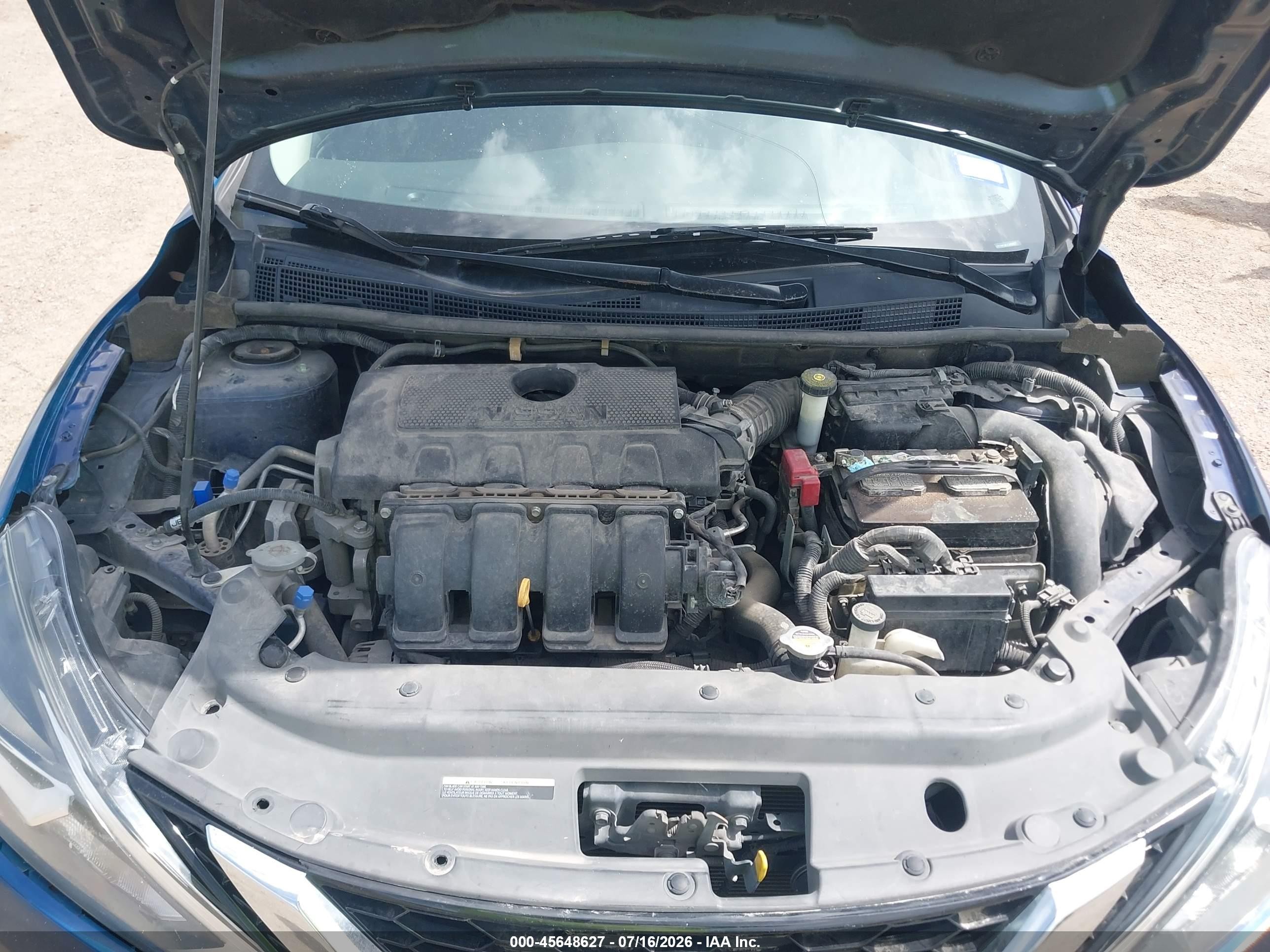 2019 Nissan Sentra Sv Синий vin: 3N1AB7AP3KY345487