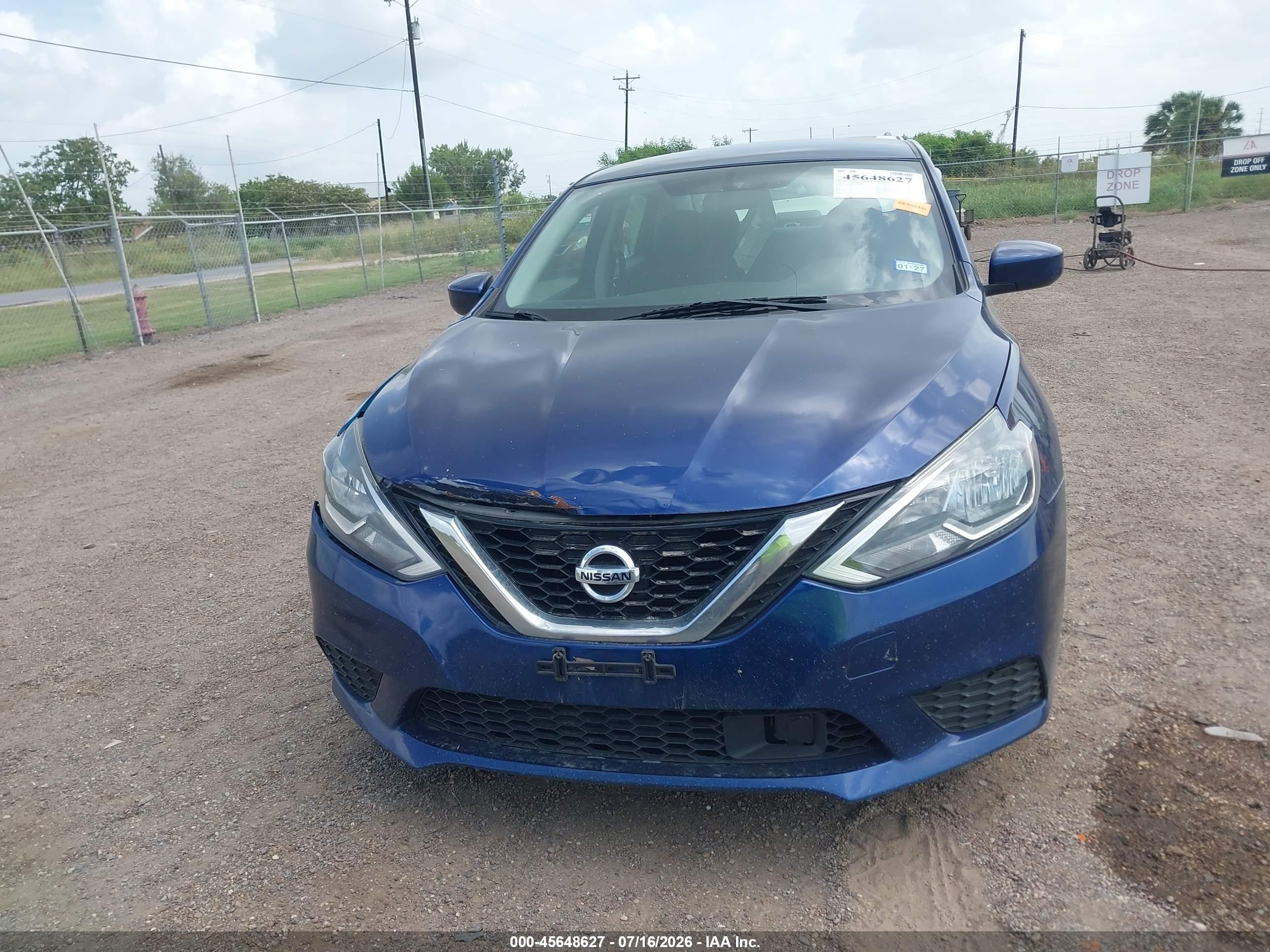 2019 Nissan Sentra Sv Синий vin: 3N1AB7AP3KY345487