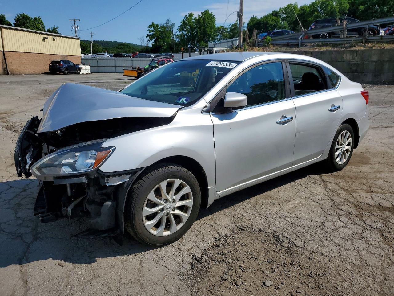2019 Nissan Sentra Sv Silver vin: 3N1AB7AP3KY378506