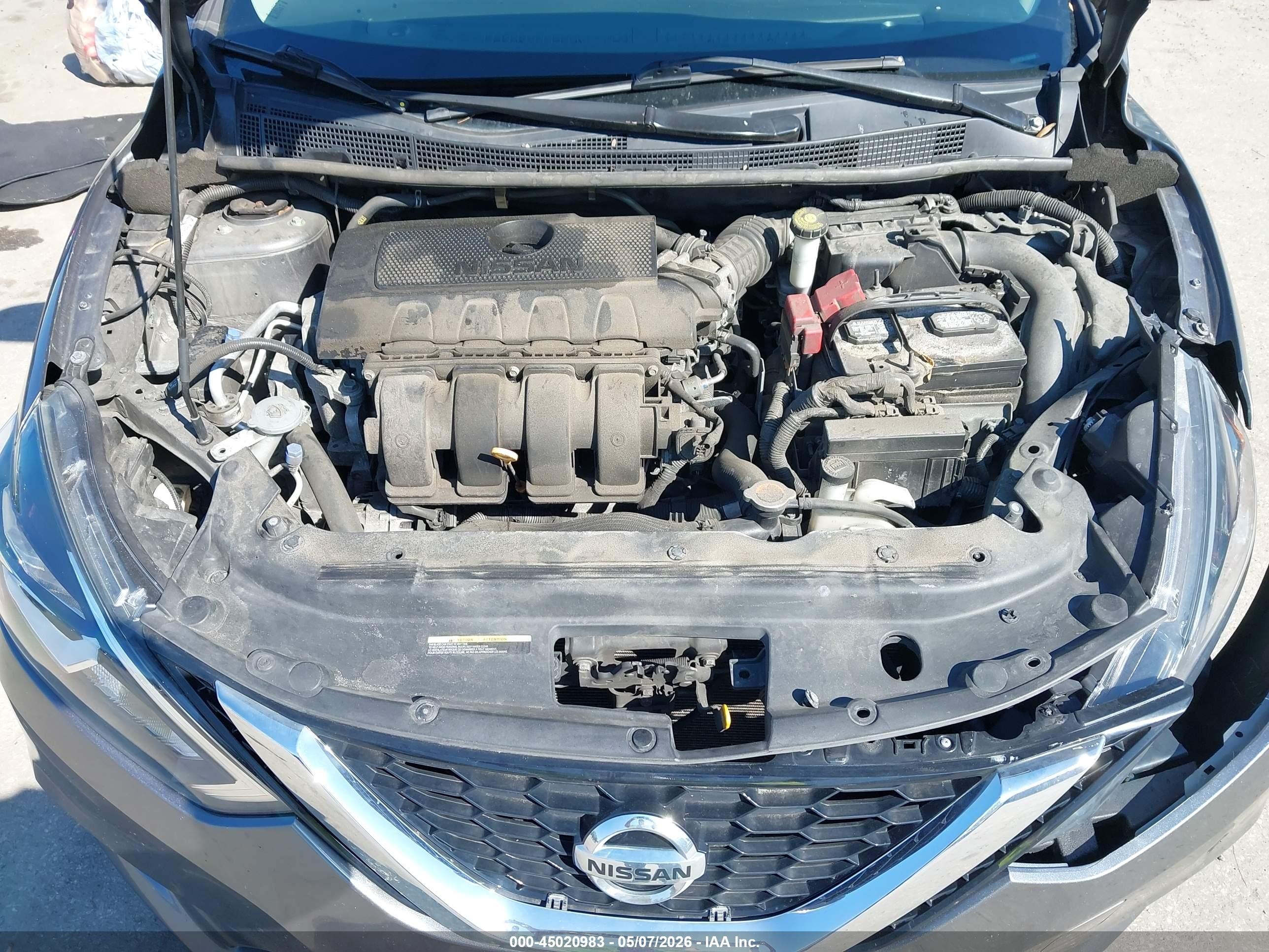 2019 Nissan Sentra Sv Серый vin: 3N1AB7AP3KY391319