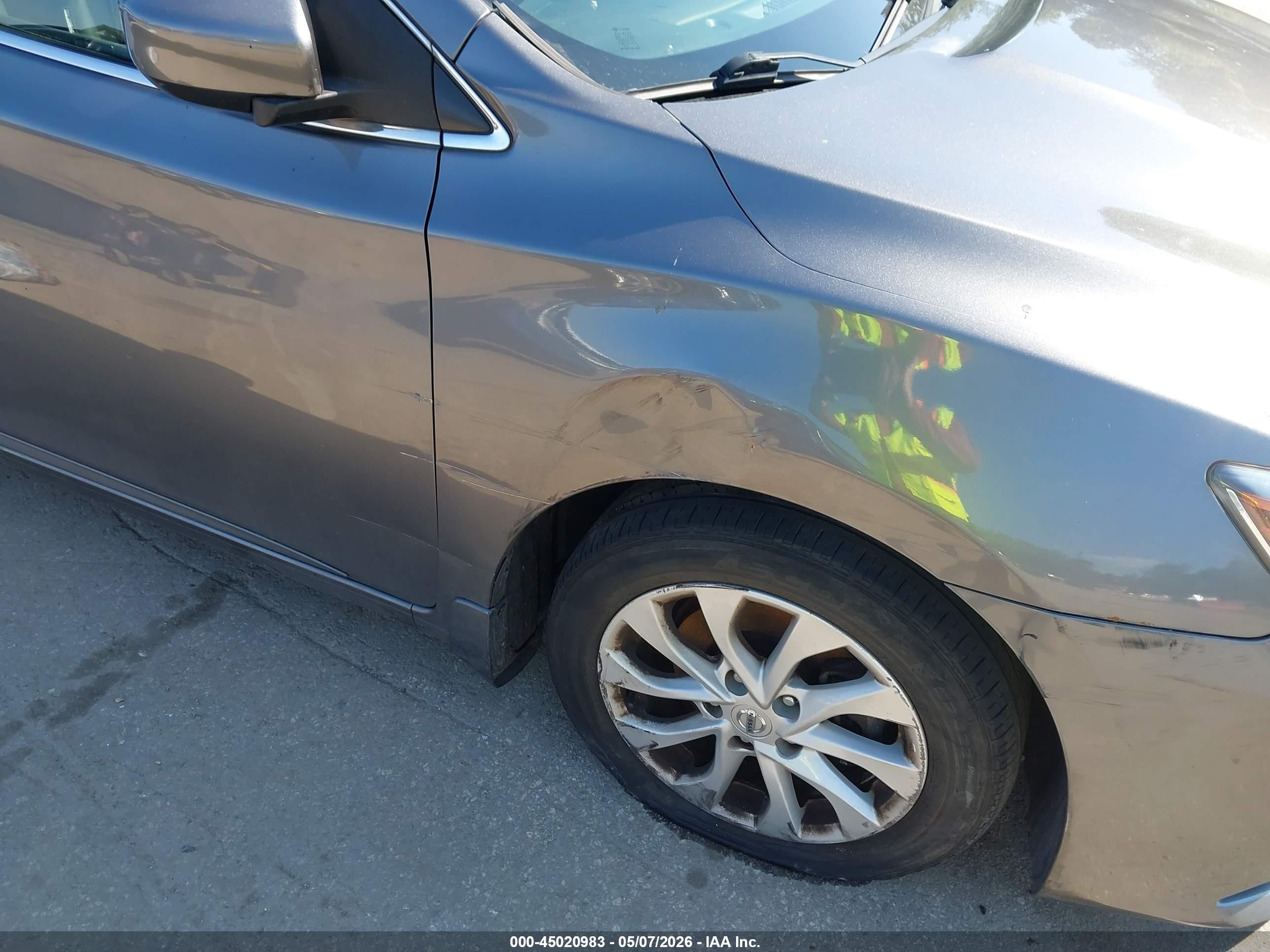 2019 Nissan Sentra Sv Серый vin: 3N1AB7AP3KY391319