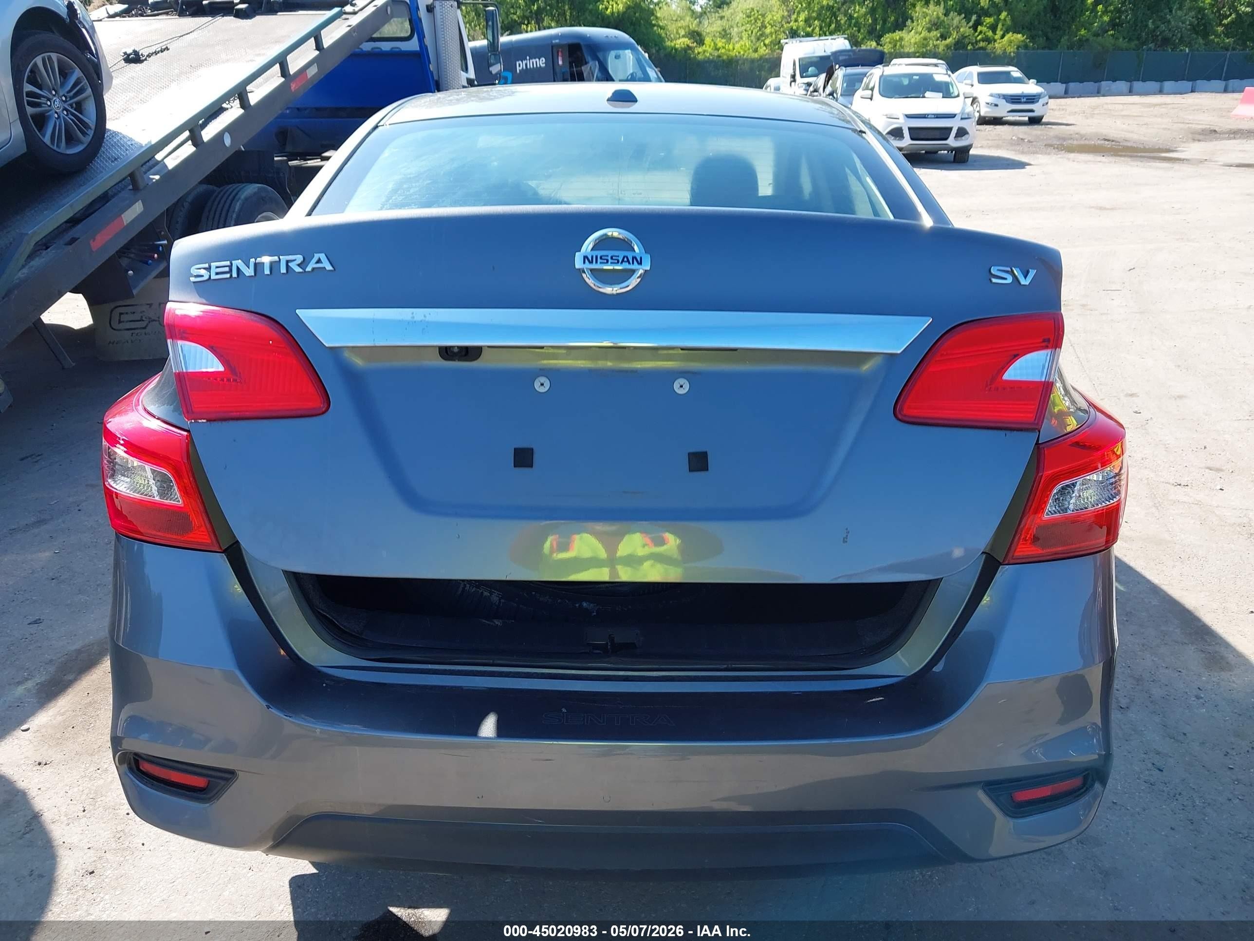 2019 Nissan Sentra Sv Серый vin: 3N1AB7AP3KY391319