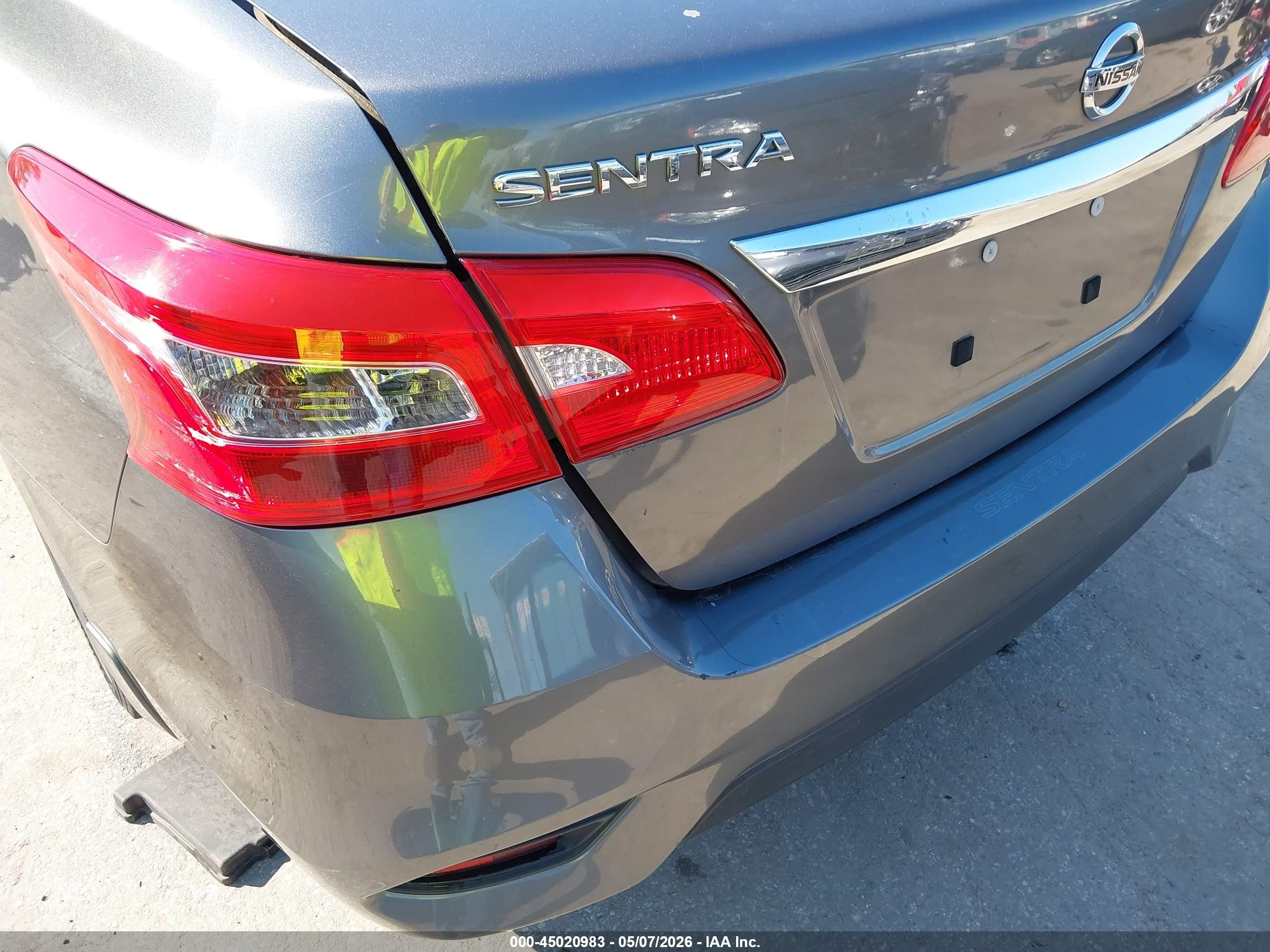 2019 Nissan Sentra Sv Серый vin: 3N1AB7AP3KY391319