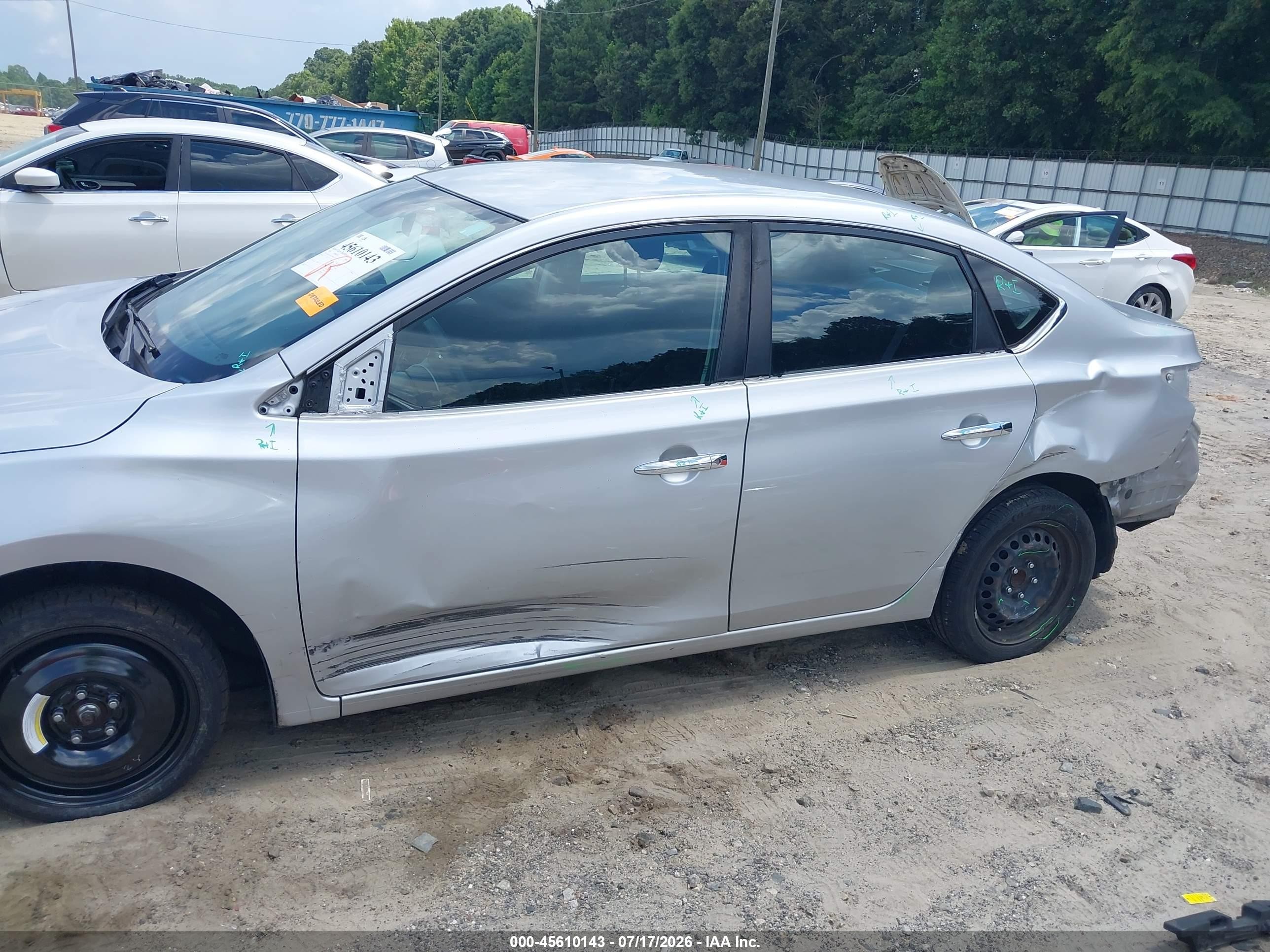 2019 Nissan Sentra S Silver vin: 3N1AB7AP3KY406515