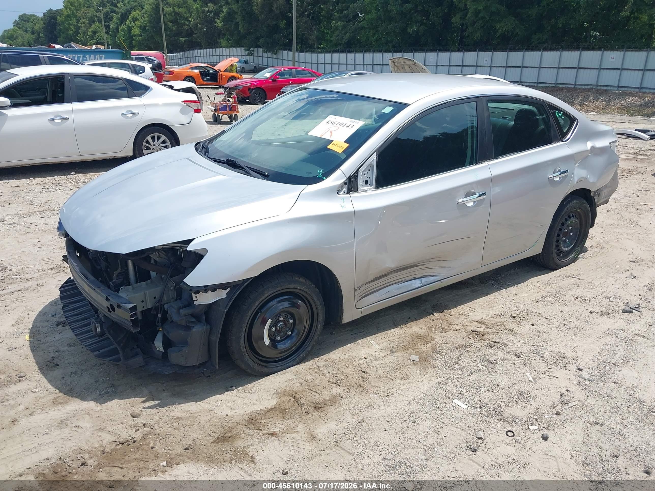 2019 Nissan Sentra S Silver vin: 3N1AB7AP3KY406515