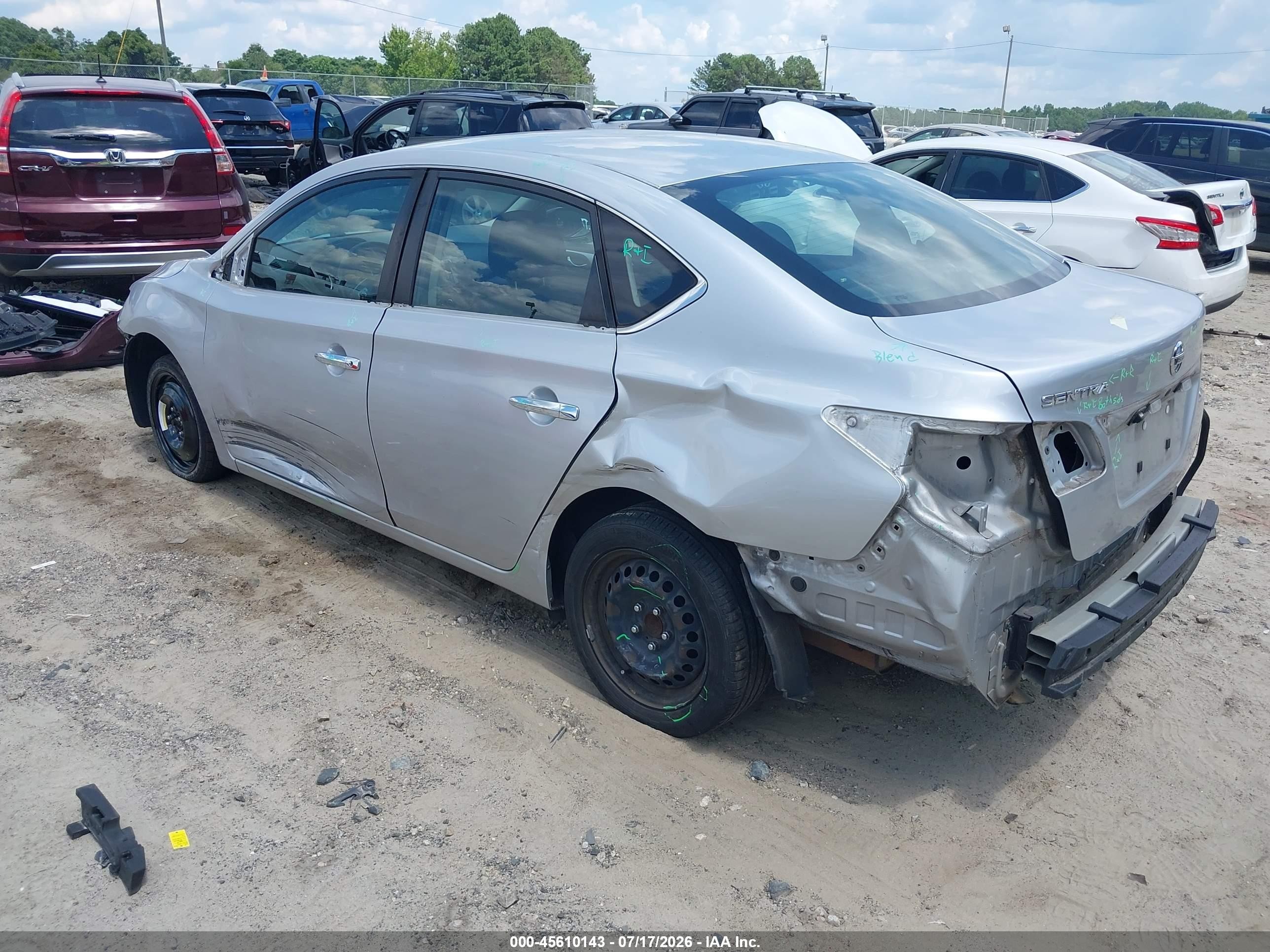 2019 Nissan Sentra S Silver vin: 3N1AB7AP3KY406515