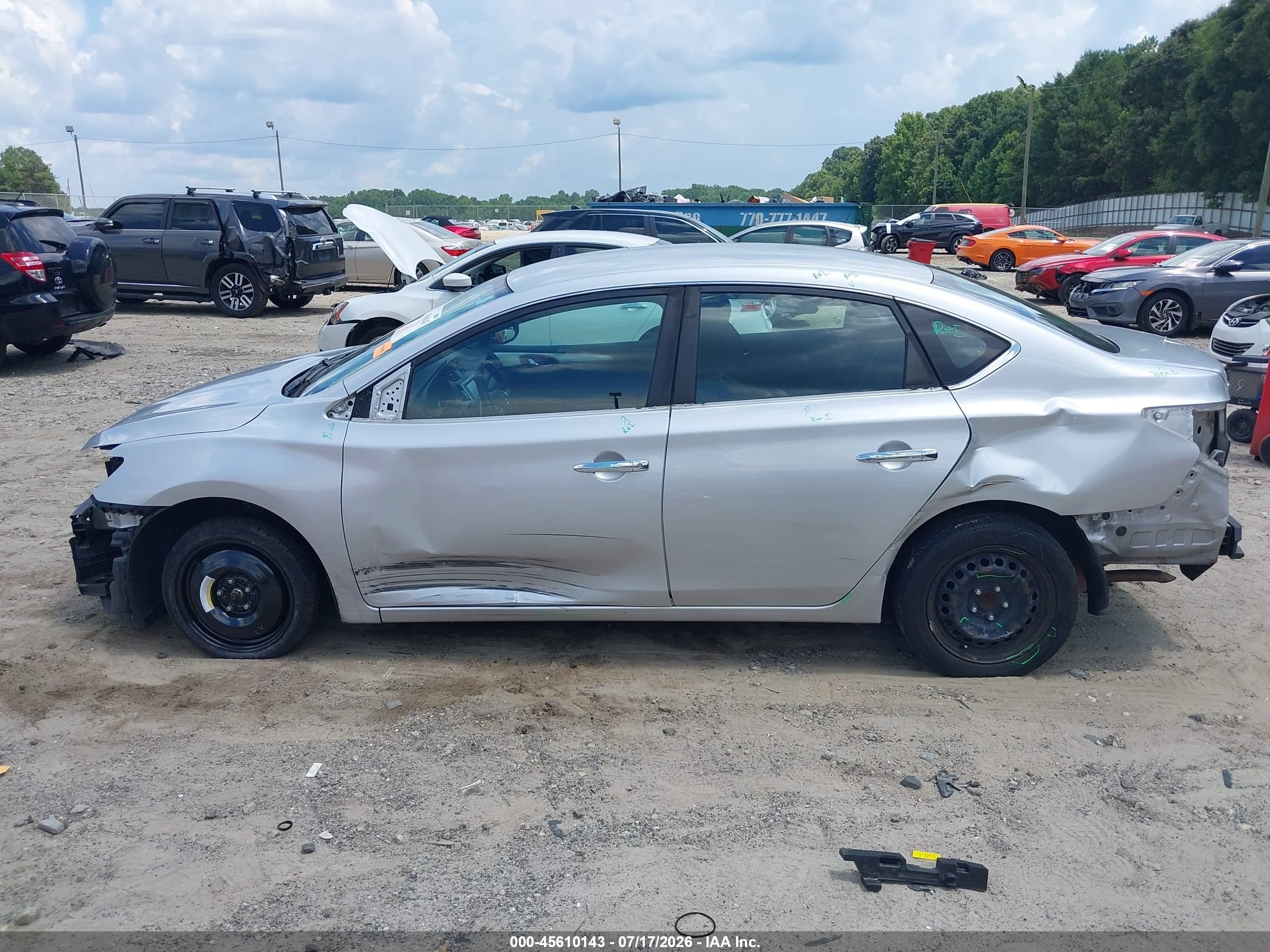 2019 Nissan Sentra S Silver vin: 3N1AB7AP3KY406515