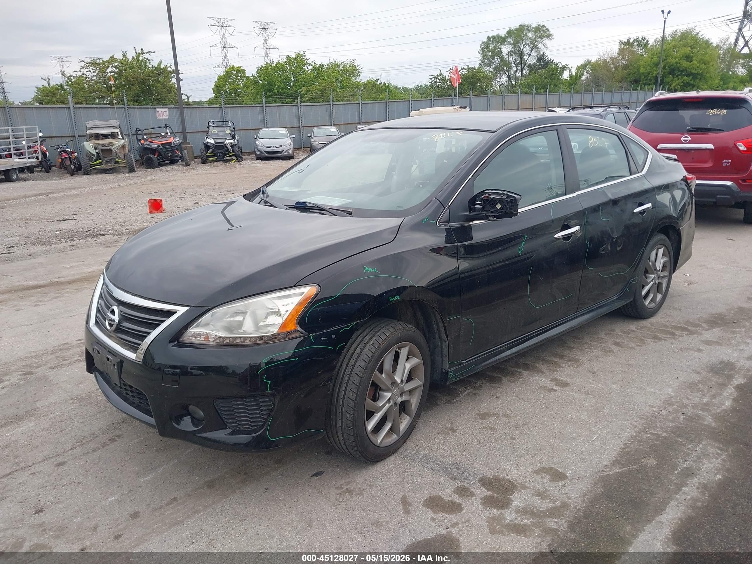 2013 Nissan Sentra Sr Black vin: 3N1AB7AP4DL560022