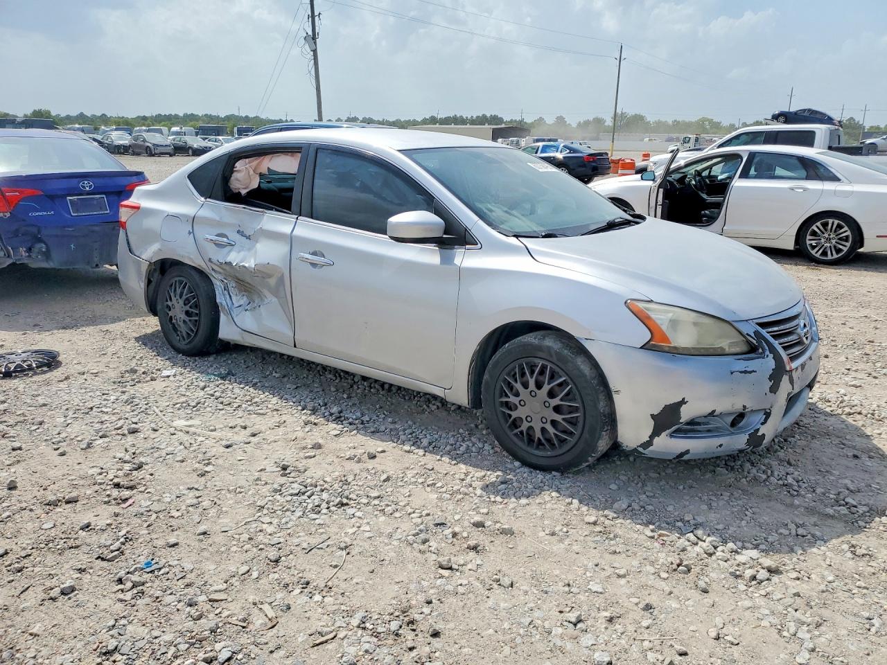 2013 Nissan Sentra S Silver vin: 3N1AB7AP4DL614385