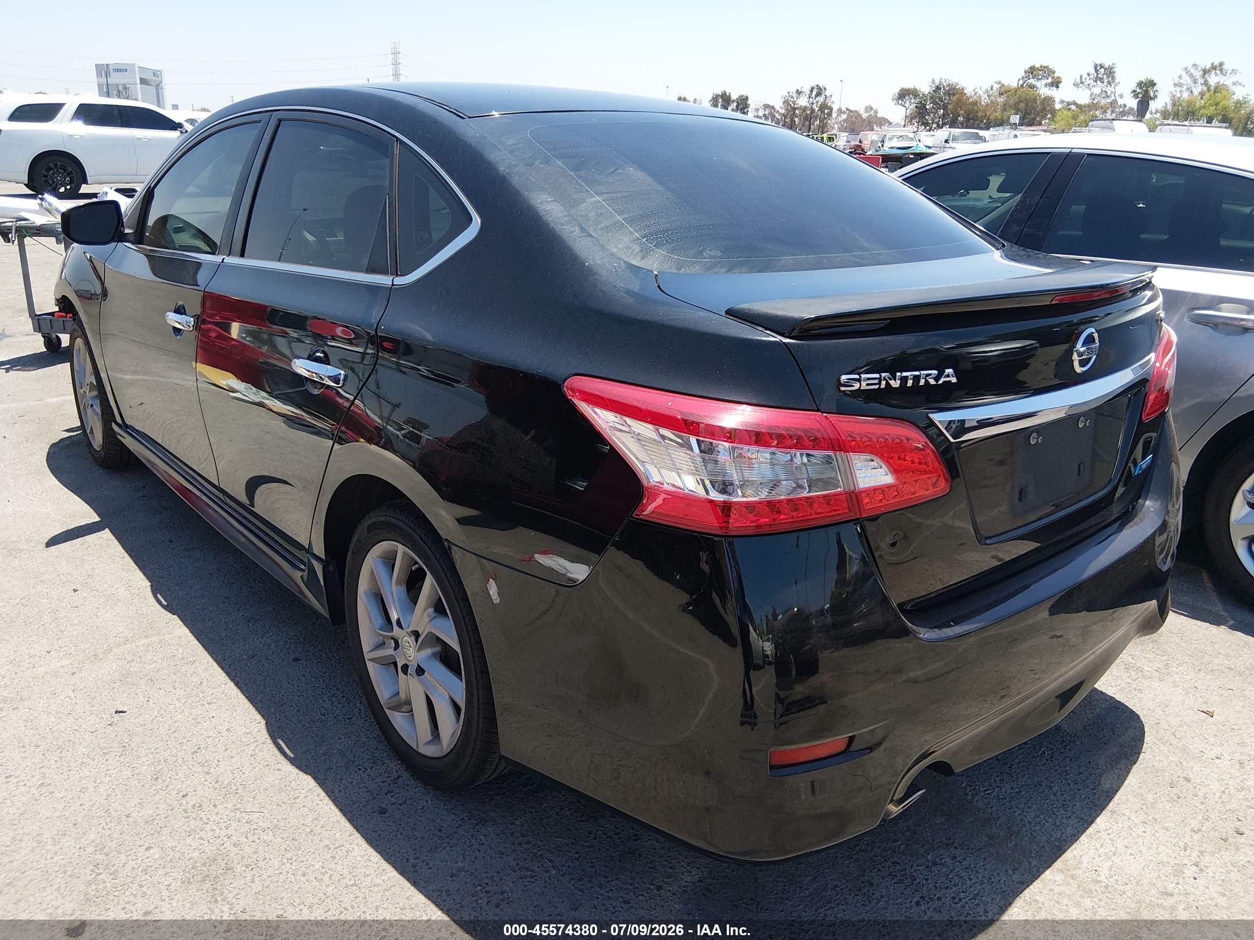 2013 Nissan Sentra Sr Black vin: 3N1AB7AP4DL615973