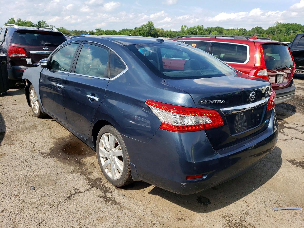 2013 Nissan Sentra S Blue vin: 3N1AB7AP4DL628447