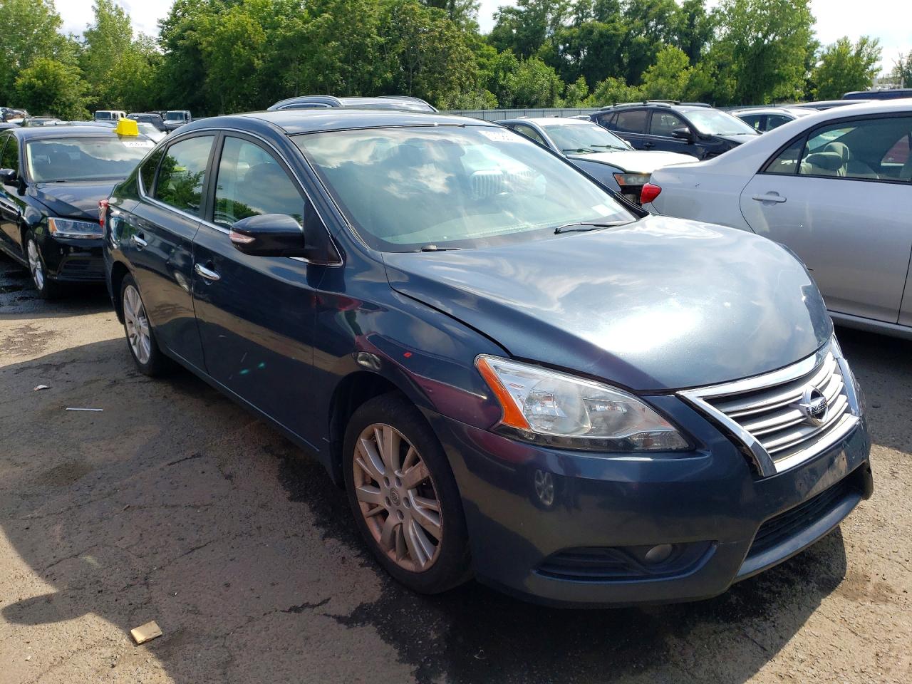 2013 Nissan Sentra S Blue vin: 3N1AB7AP4DL628447