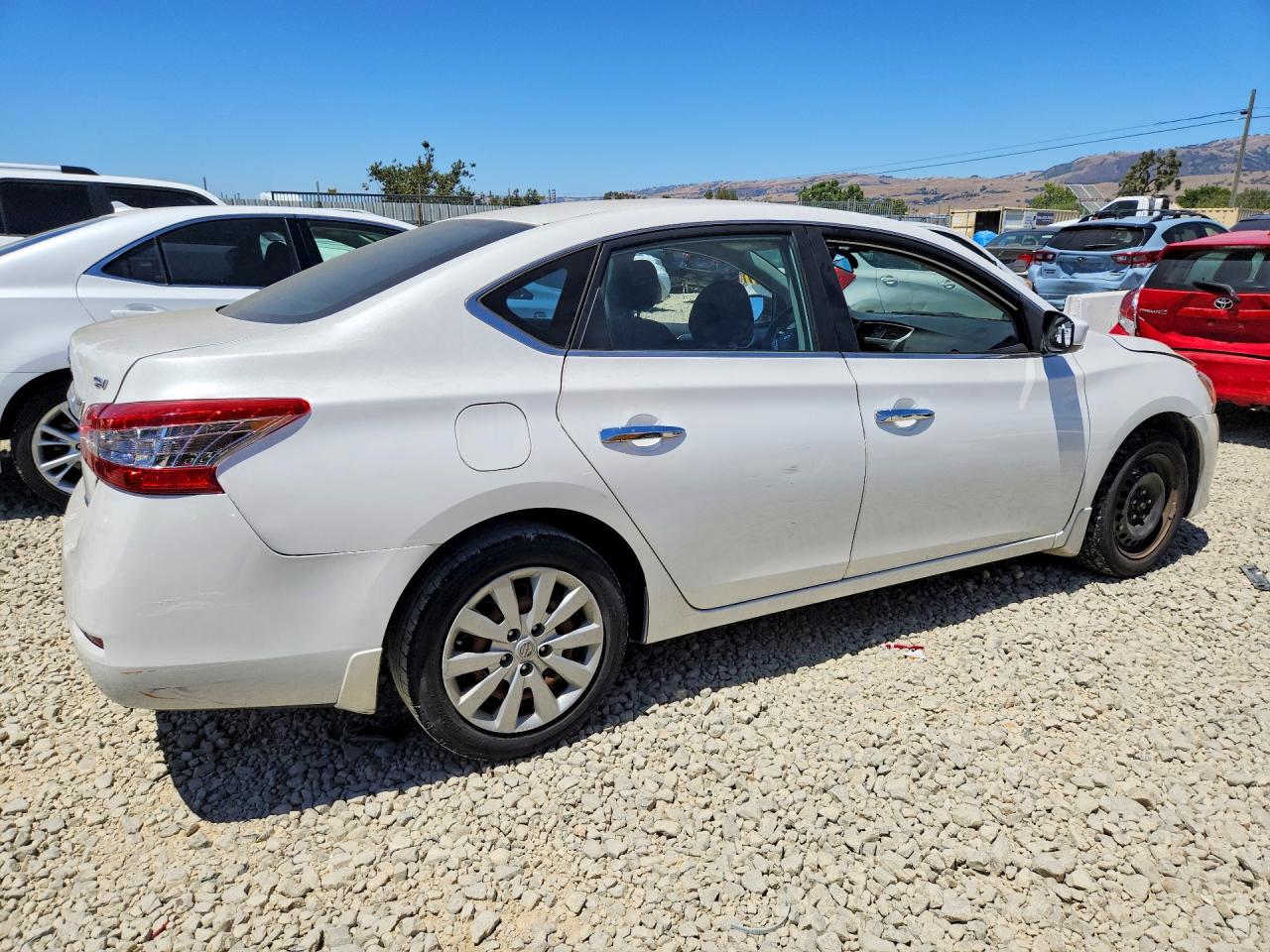 2013 Nissan Sentra S Белый vin: 3N1AB7AP4DL628903