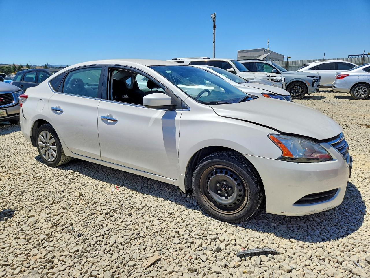 2013 Nissan Sentra S Белый vin: 3N1AB7AP4DL628903
