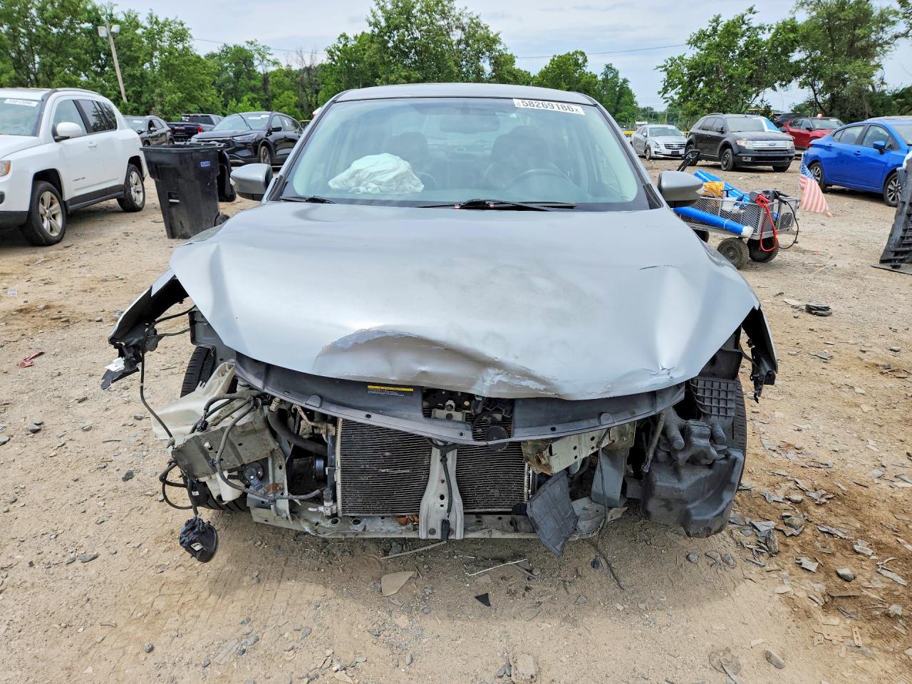 2013 Nissan Sentra S Silver vin: 3N1AB7AP4DL644292