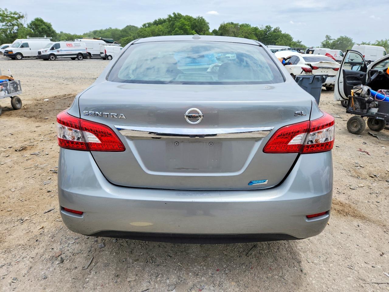 2013 Nissan Sentra S Silver vin: 3N1AB7AP4DL644292