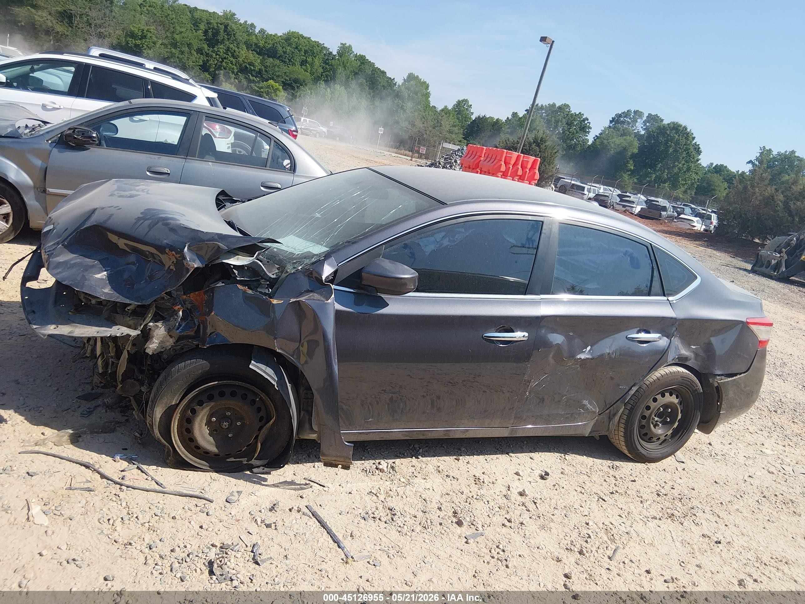 2013 Nissan Sentra Sv Gray vin: 3N1AB7AP4DL661285