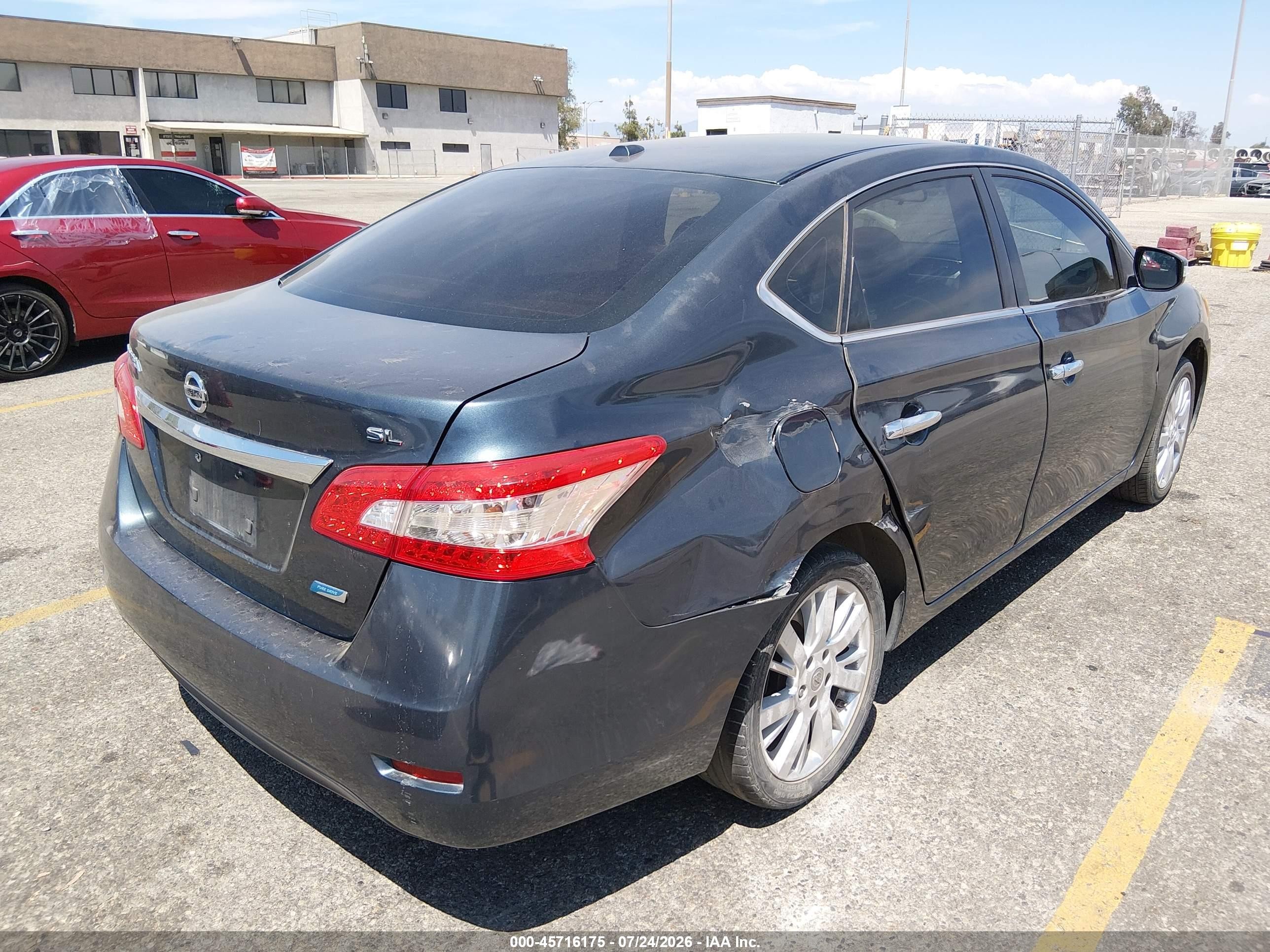 2013 Nissan Sentra Sl Blue vin: 3N1AB7AP4DL702496