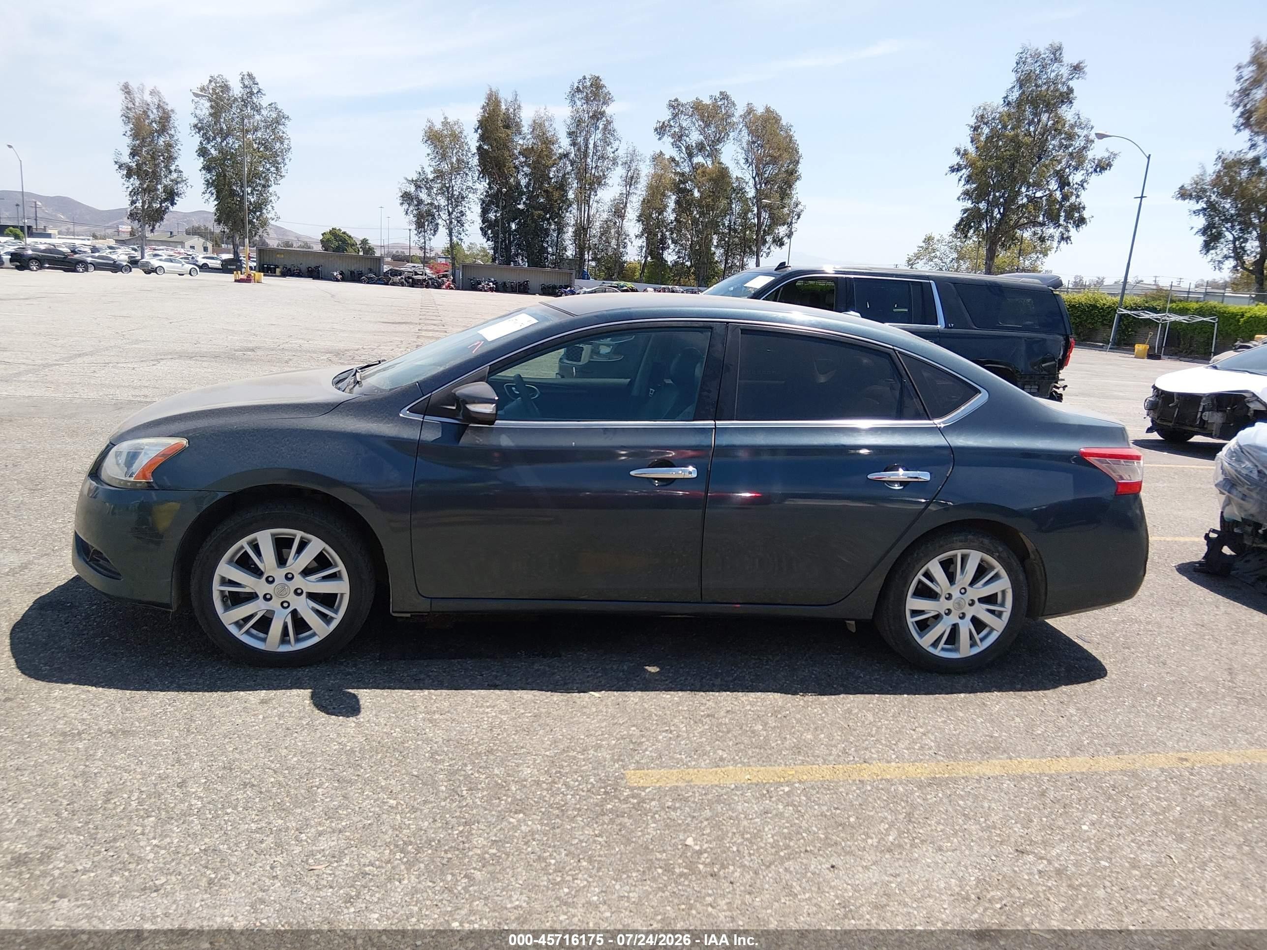 2013 Nissan Sentra Sl Blue vin: 3N1AB7AP4DL702496