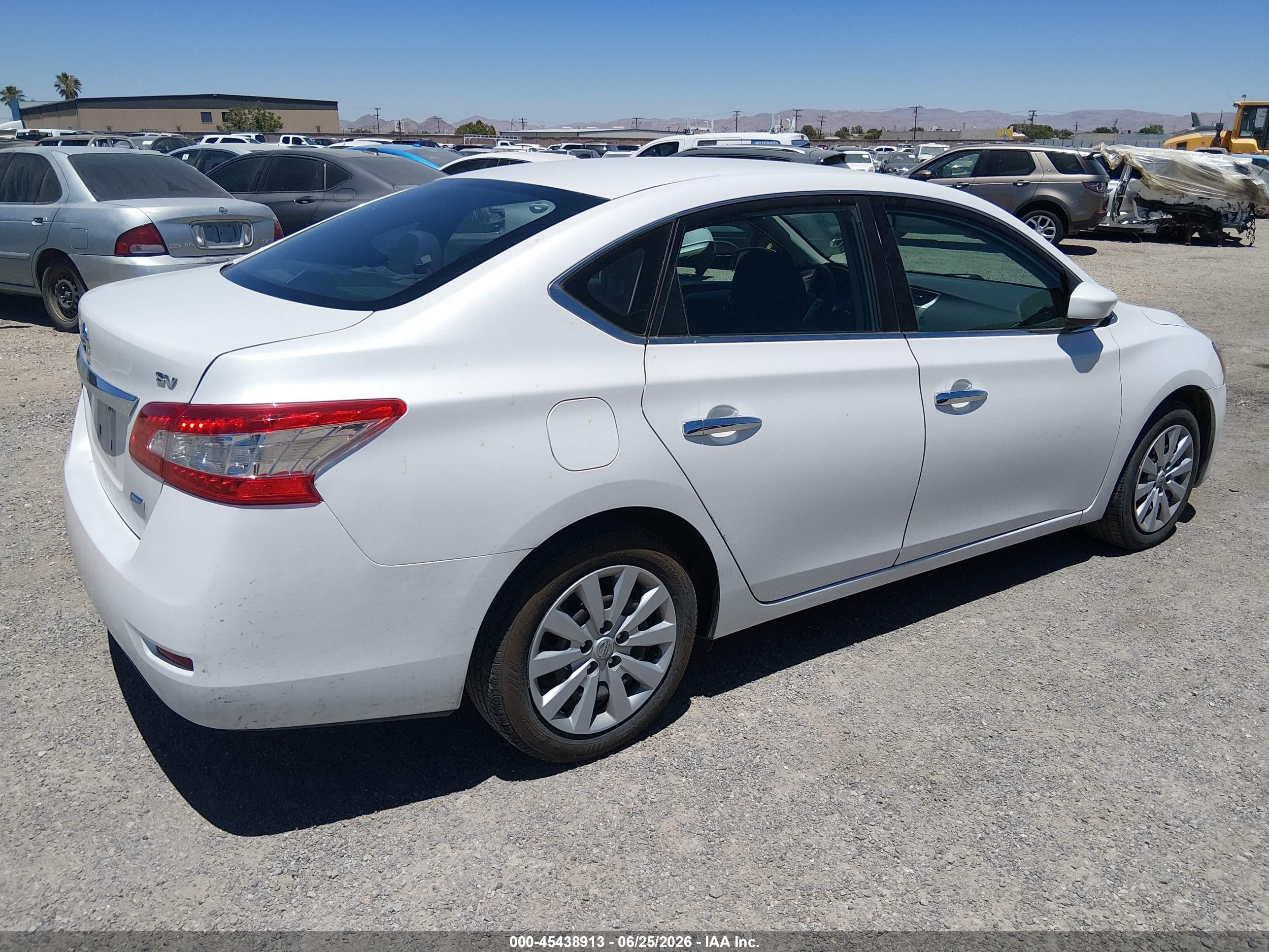 2013 Nissan Sentra Sv White vin: 3N1AB7AP4DL720285