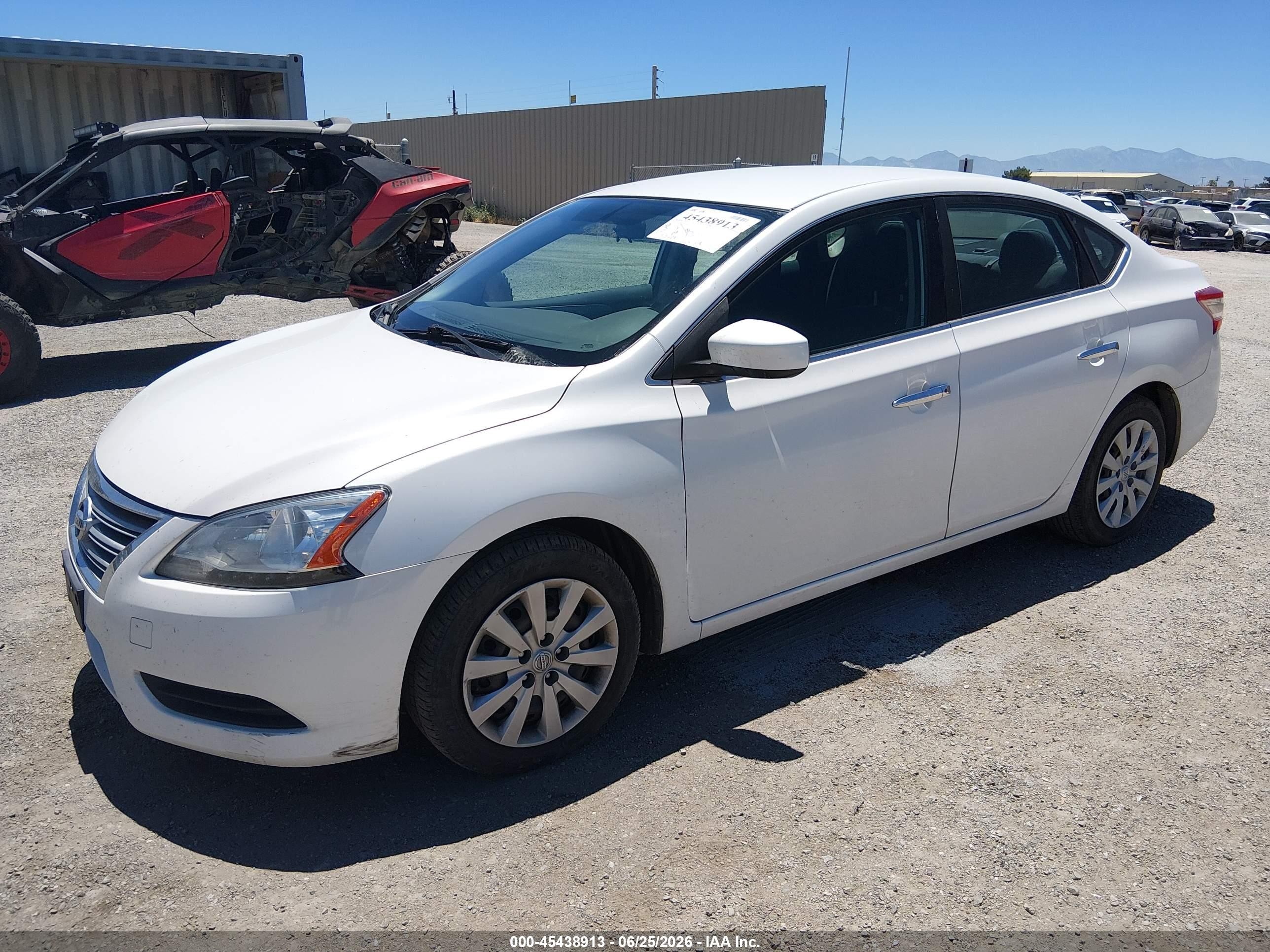 2013 Nissan Sentra Sv White vin: 3N1AB7AP4DL720285