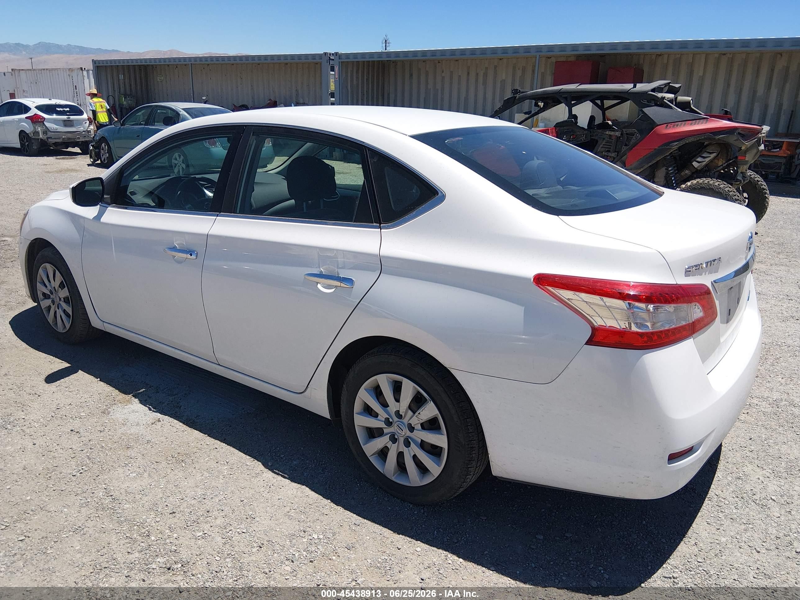 2013 Nissan Sentra Sv White vin: 3N1AB7AP4DL720285