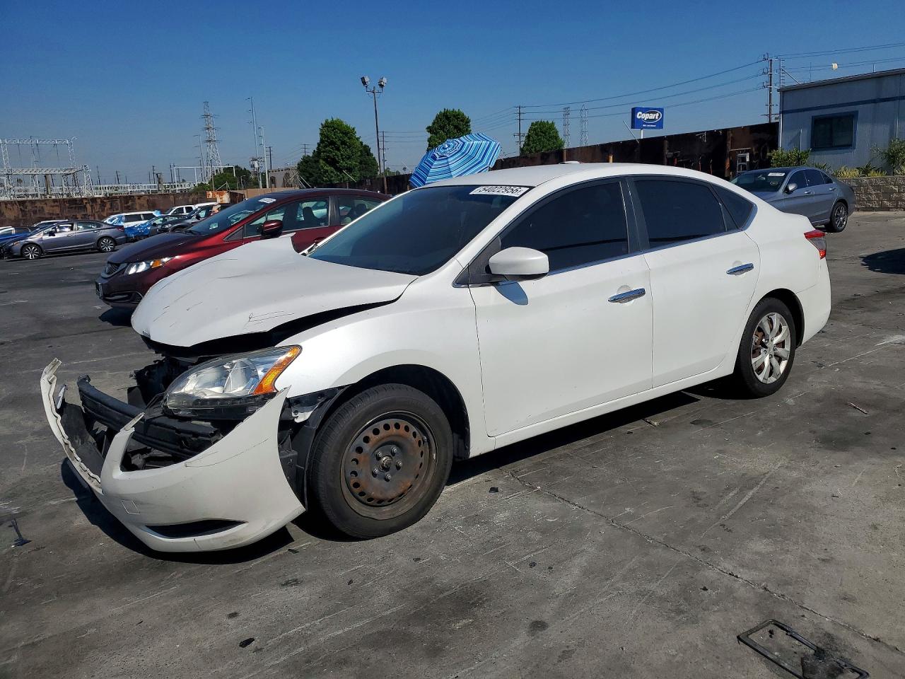 2013 Nissan Sentra S White vin: 3N1AB7AP4DL720643
