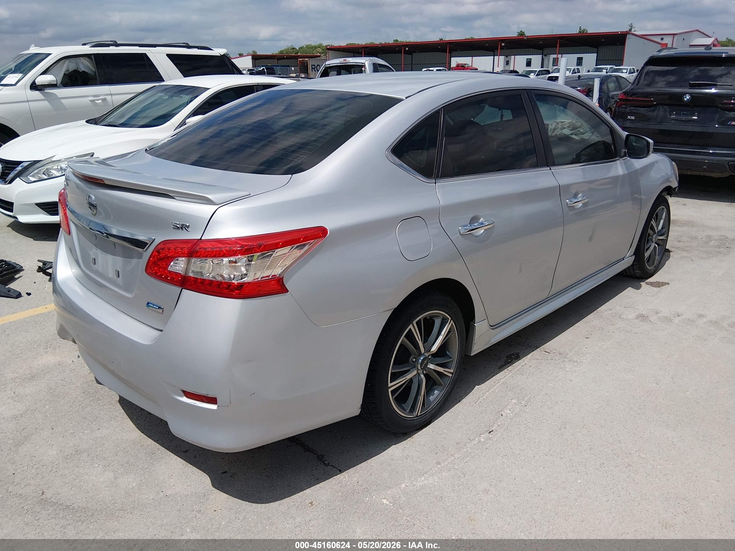 2013 Nissan Sentra Sr Silver vin: 3N1AB7AP4DL726877
