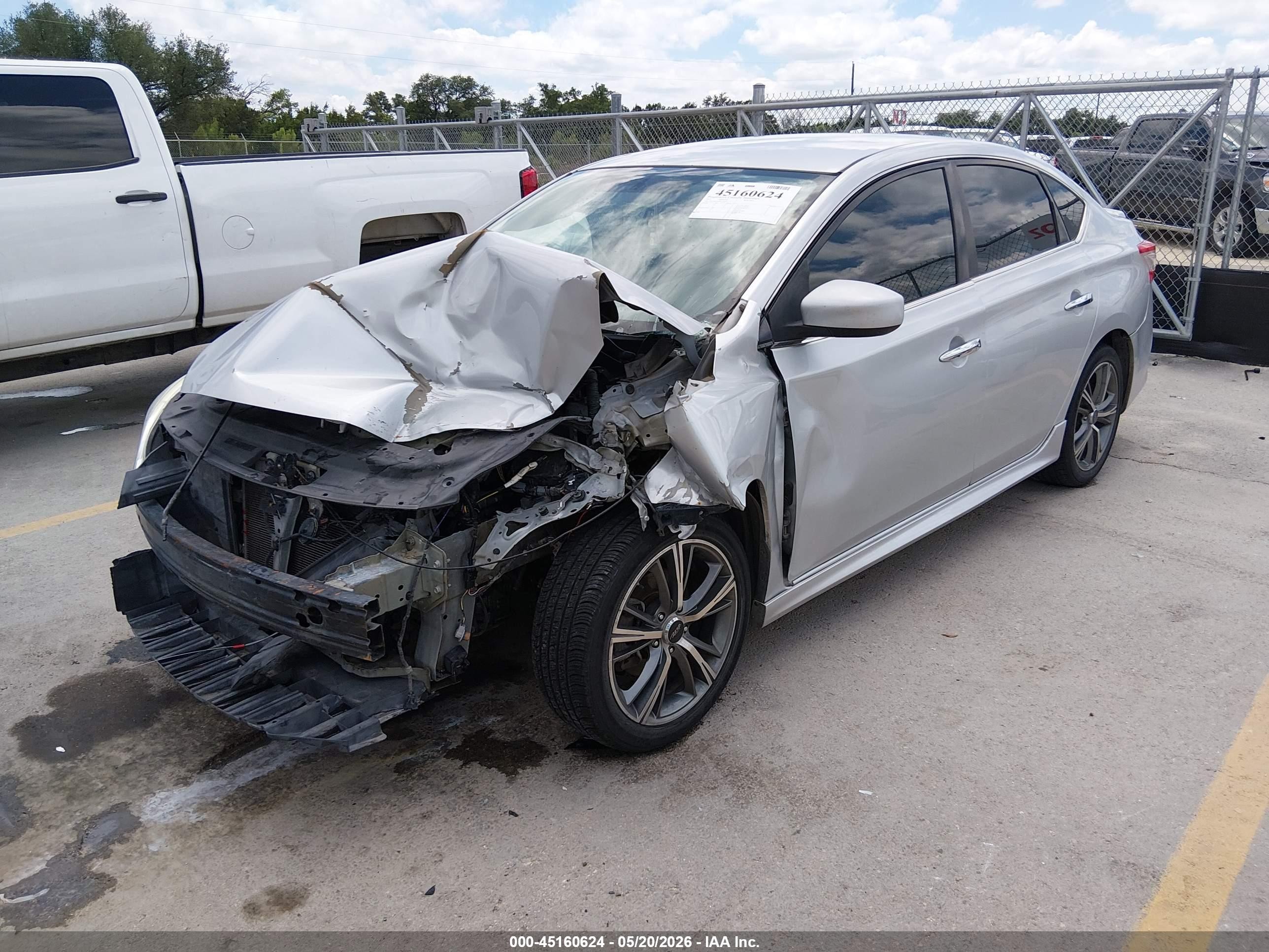 2013 Nissan Sentra Sr Silver vin: 3N1AB7AP4DL726877