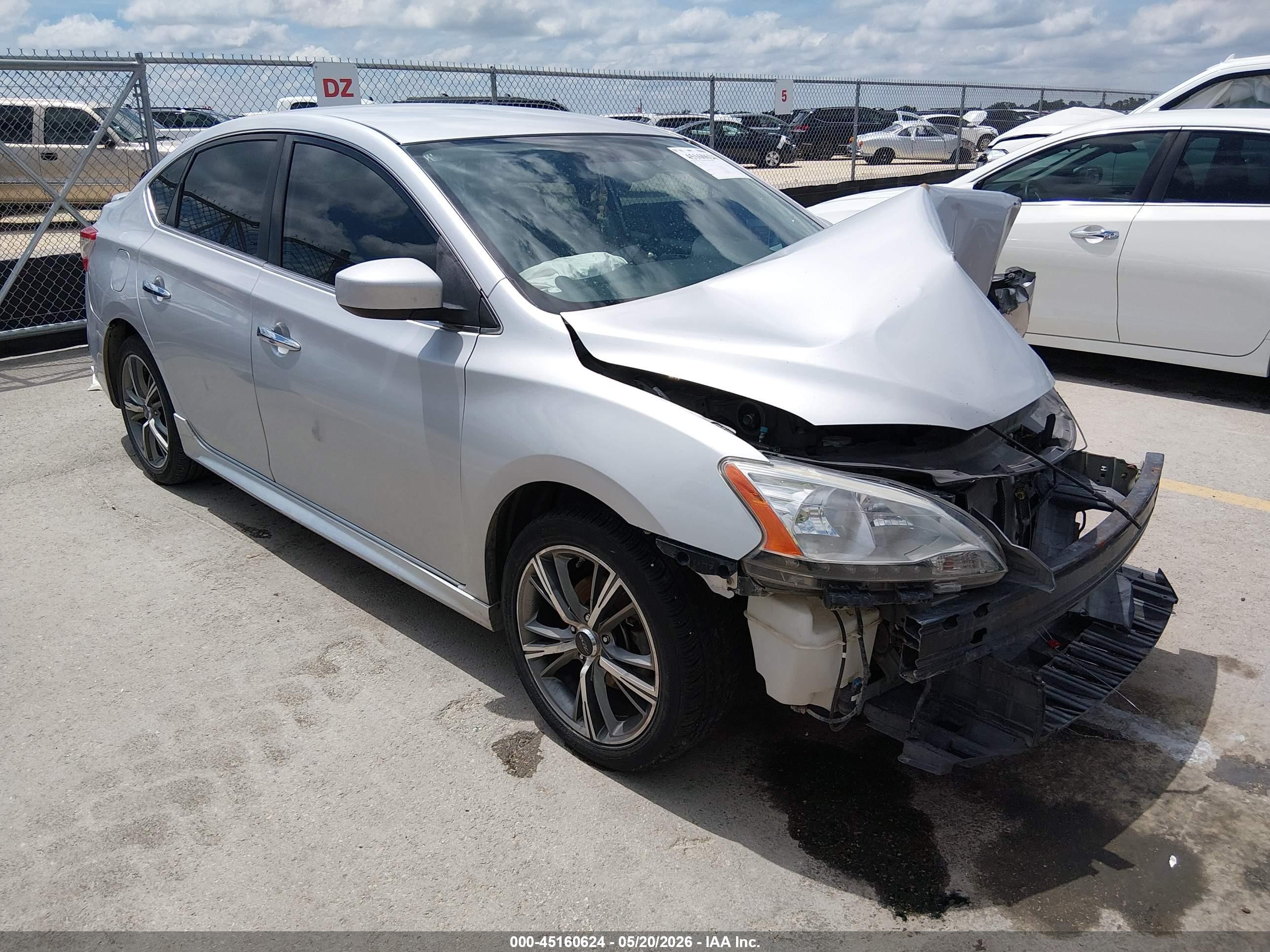 2013 Nissan Sentra Sr Silver vin: 3N1AB7AP4DL726877