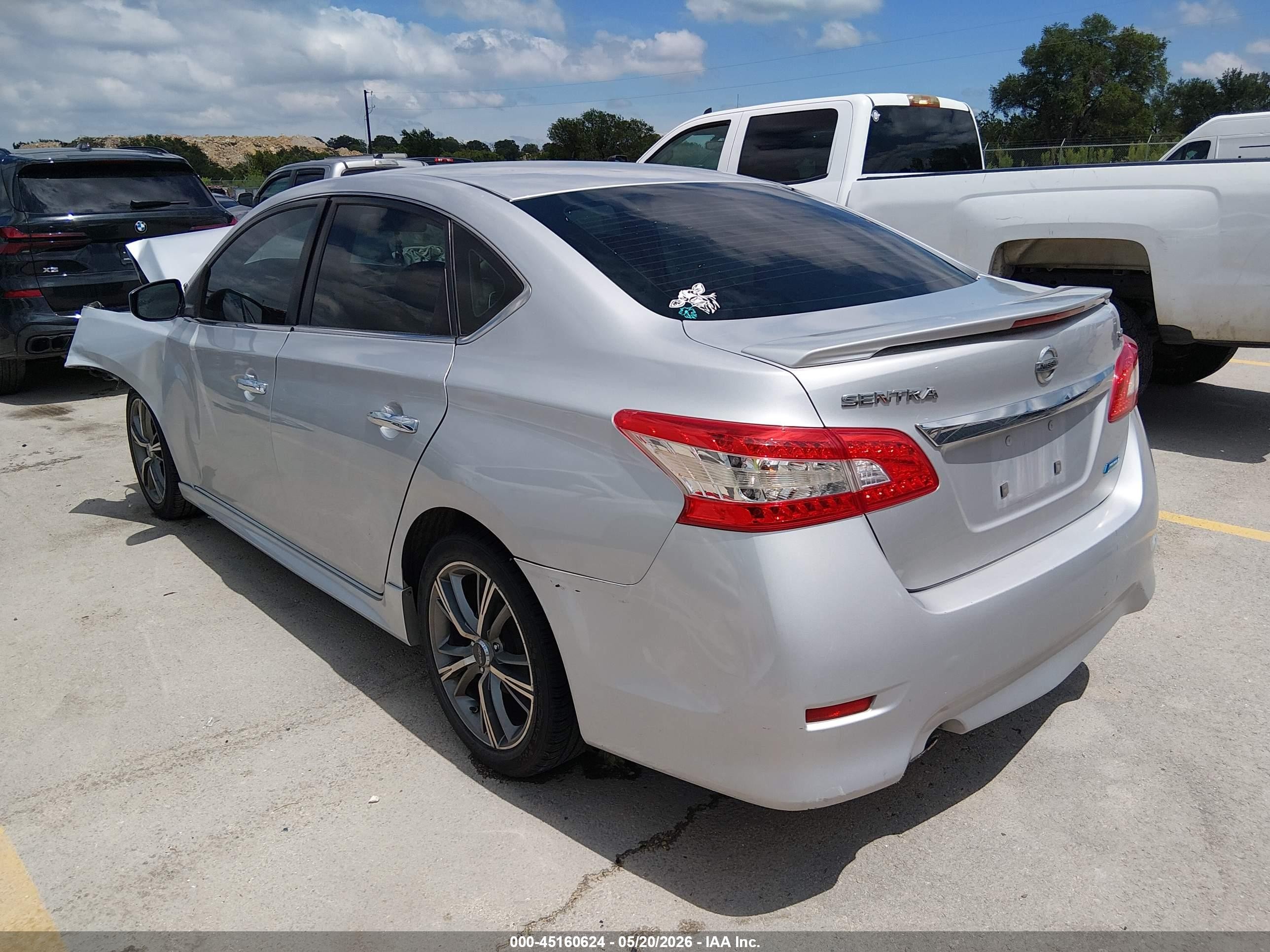 2013 Nissan Sentra Sr Silver vin: 3N1AB7AP4DL726877