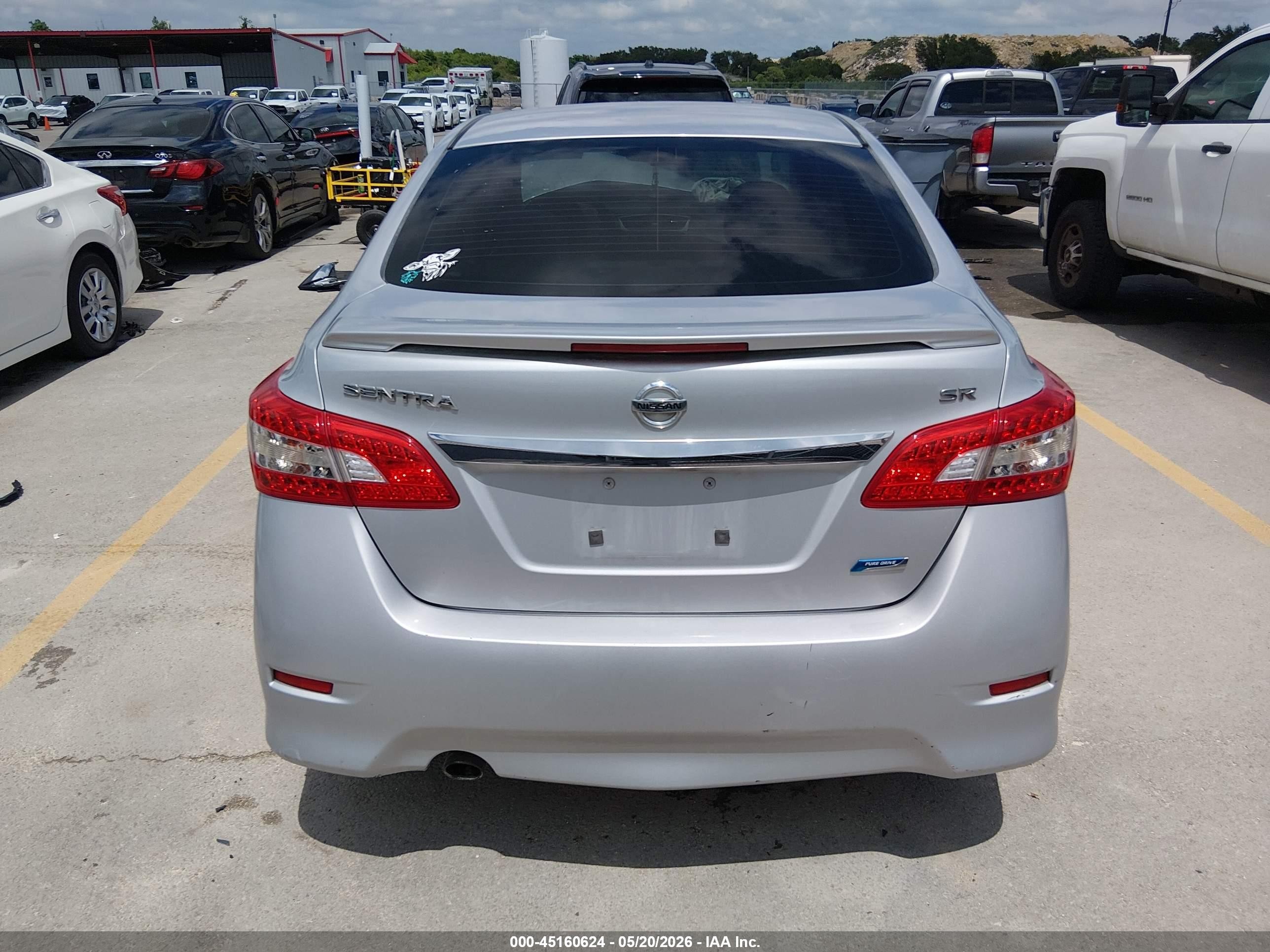 2013 Nissan Sentra Sr Silver vin: 3N1AB7AP4DL726877
