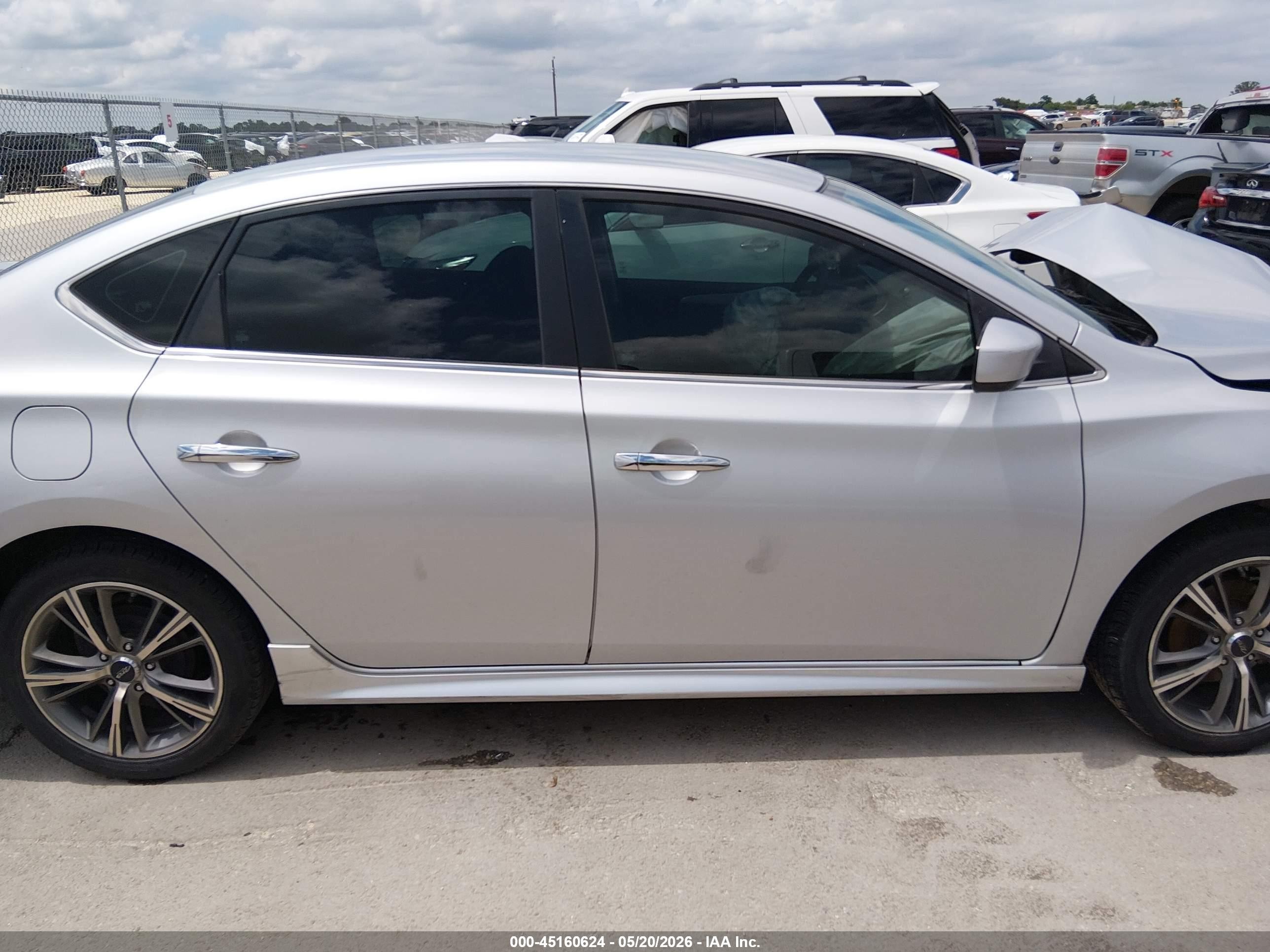 2013 Nissan Sentra Sr Silver vin: 3N1AB7AP4DL726877