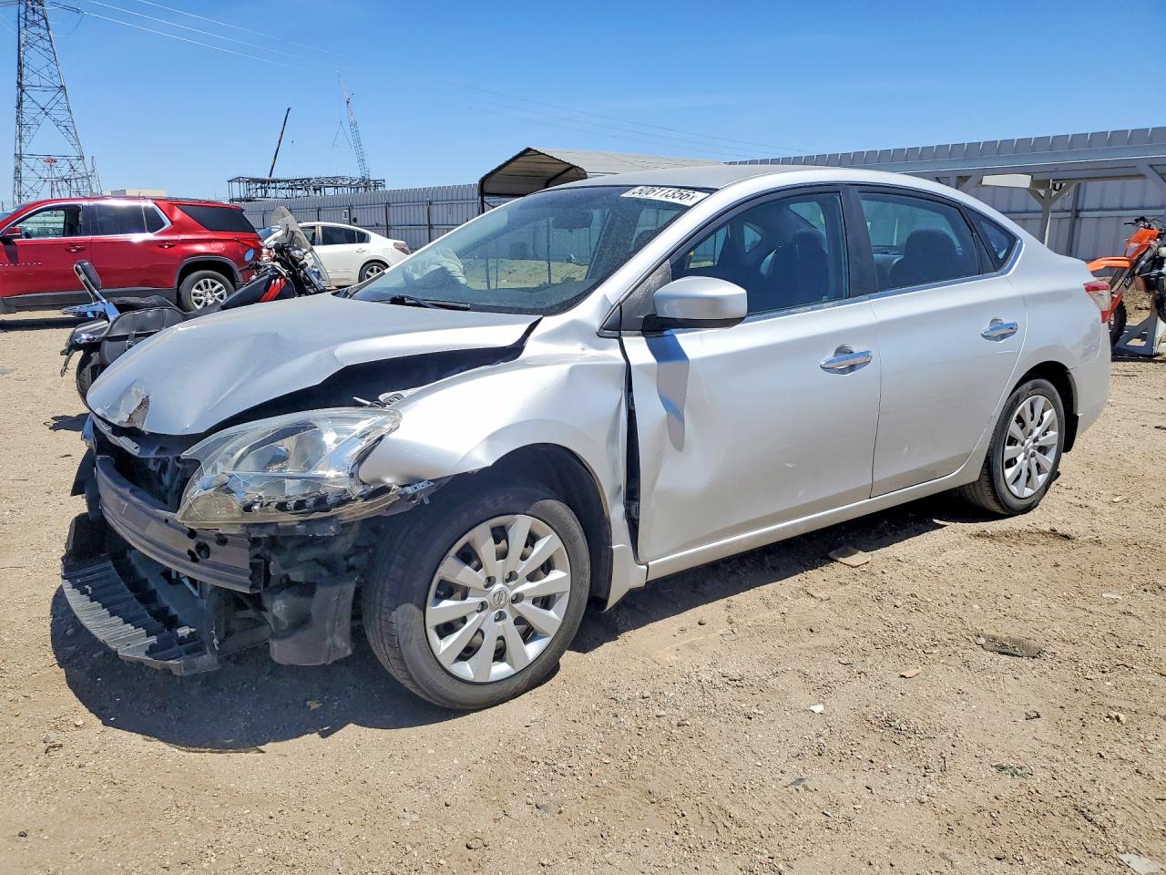 2013 Nissan Sentra S Silver vin: 3N1AB7AP4DL727253