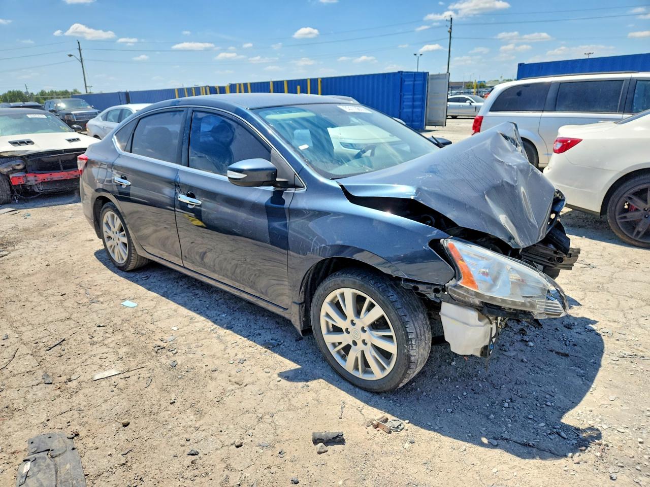 2013 Nissan Sentra S Blue vin: 3N1AB7AP4DL730671