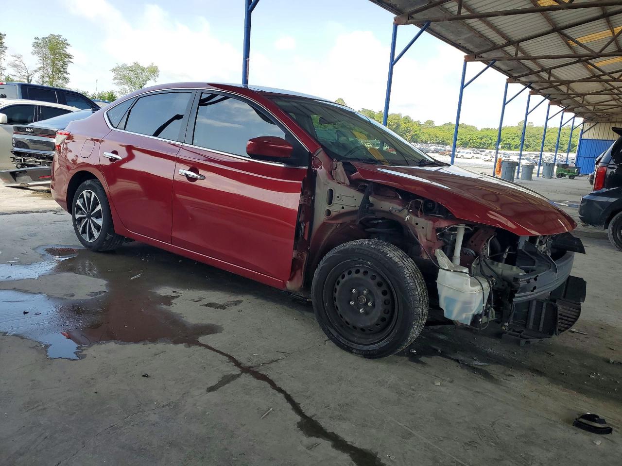 2013 Nissan Sentra S Red vin: 3N1AB7AP4DL735160