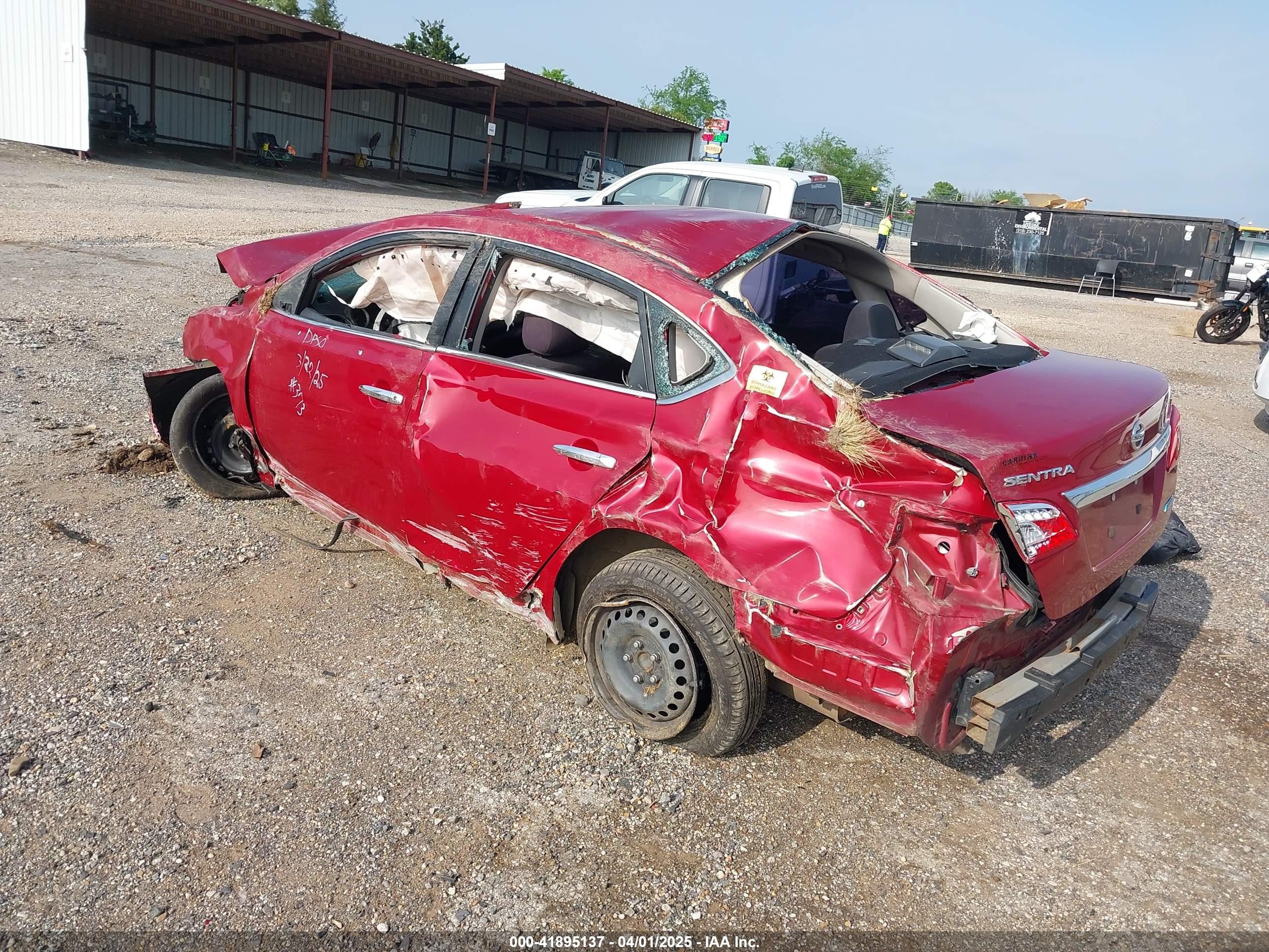2013 Nissan Sentra Sv Red vin: 3N1AB7AP4DL742139
